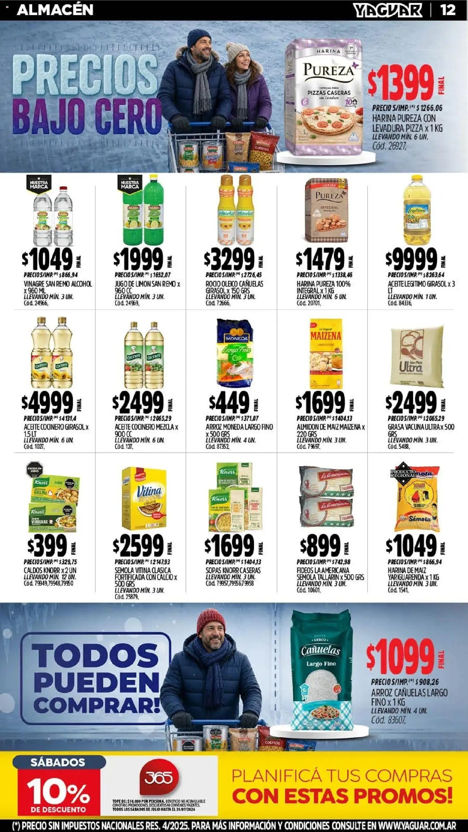 Yaguar - Oferta Semanal Jujuy │ válido desde el 27/07/2026 | Página: 15 | Productos: Aceite, Vinagre, Limón, Arroz