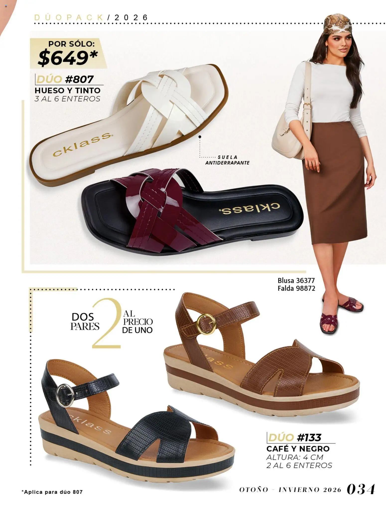 Nuevas ofertas de Cklass válidas en toda la República Mexicana desde el 08/07/2026. ¡Encuentra las mejores ofertas en Cklass catálogo Six & dúo pack! | Página: 35 | Productos: Blusa, Café, Falda