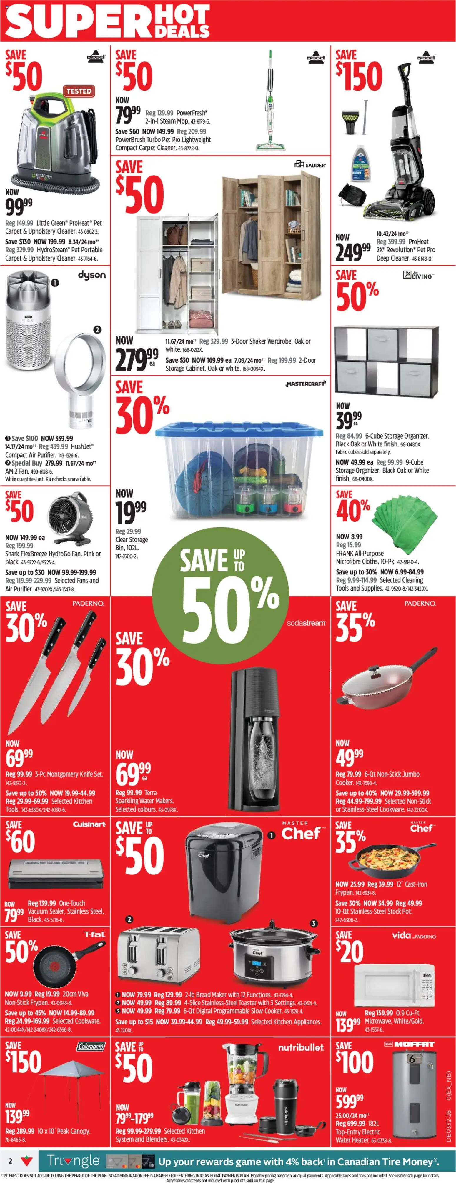 Canadian Tire flyer valid from Aug 6, 2026 | Page: 2 | Products: Game, Toaster, Carpet, Bread