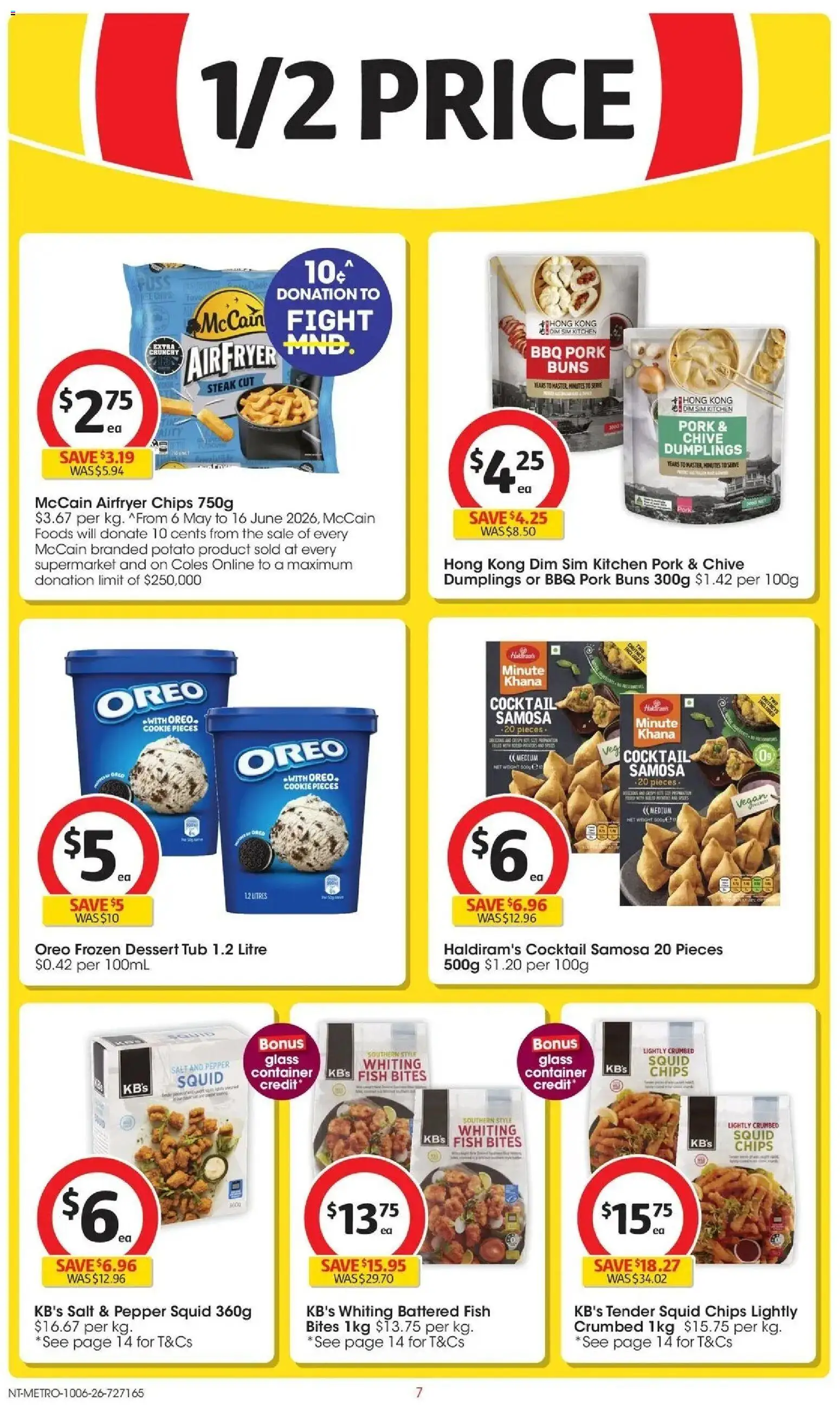 Coles catalogue - valid from 09.06.2026 | Page: 7 | Products: Fish, Chips, Salt, Pepper