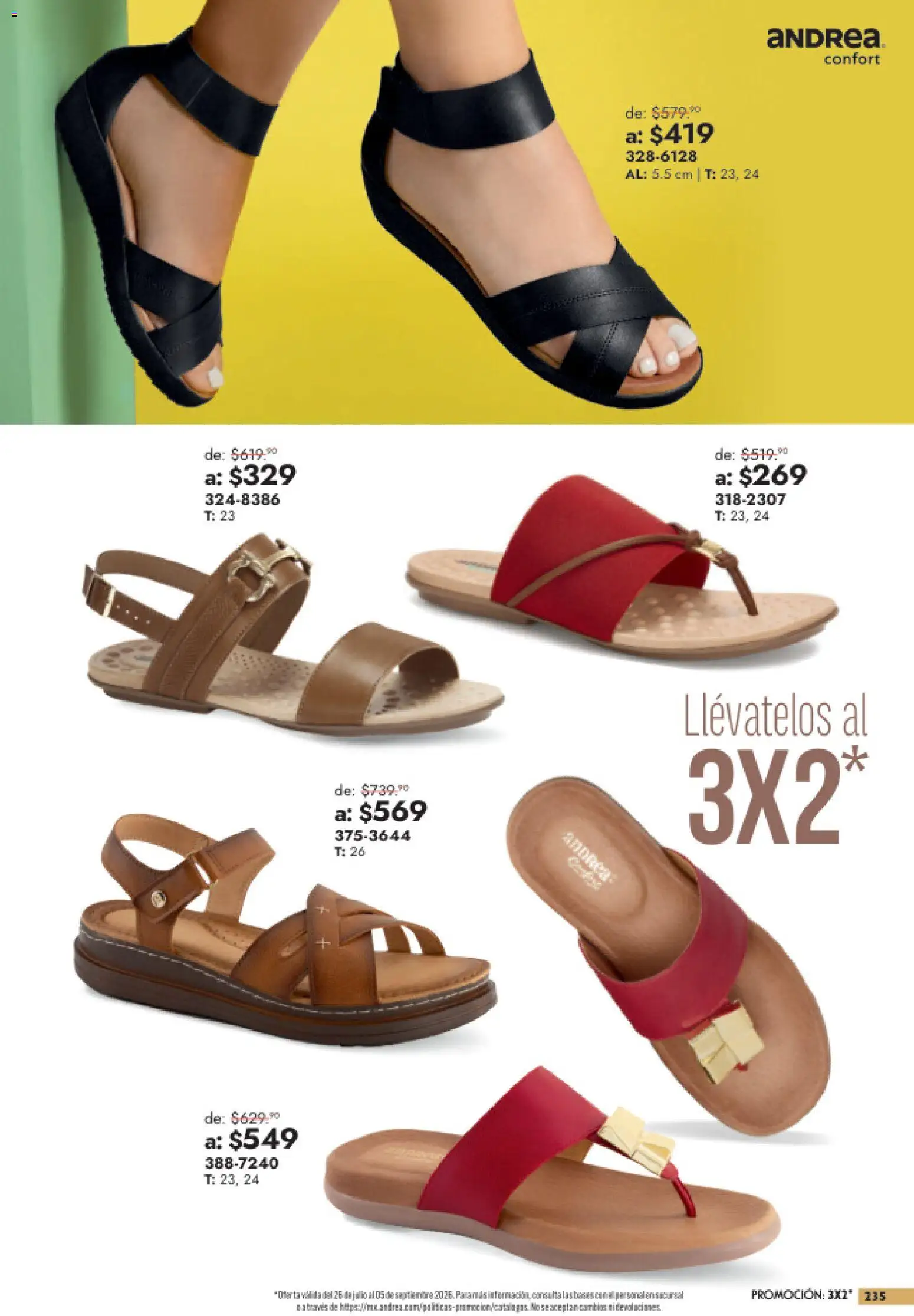 Nuevas ofertas de Andrea válidas en toda la República Mexicana desde el 26/07/2026. ¡Encuentra las mejores ofertas en Andrea catálogo Outlet! | Página: 235