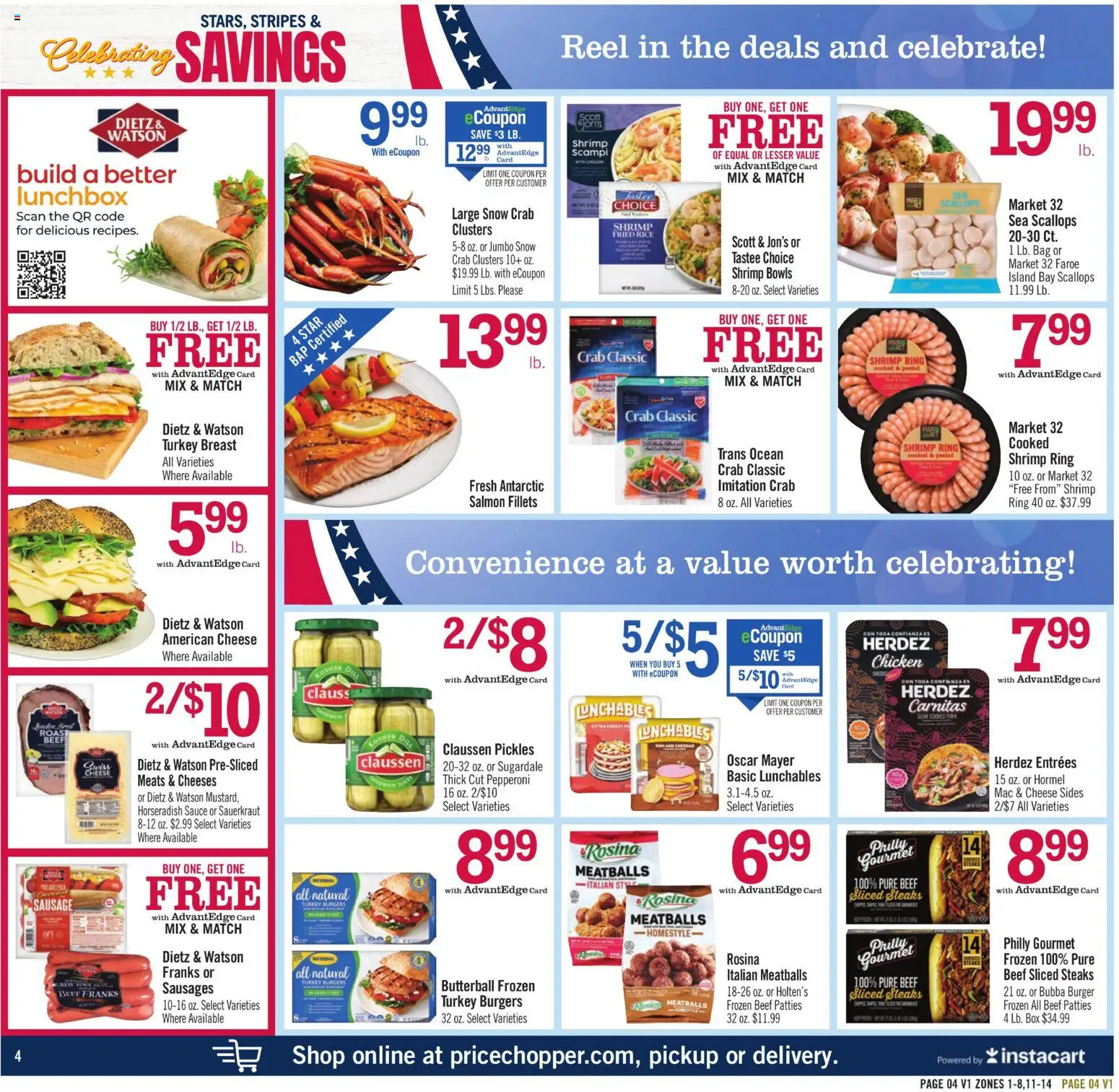 Price Chopper - Weekly Ad - valid from 08/23/2026 | Page: 4 | Products: Turkey, Cheese, Beef, Pickles