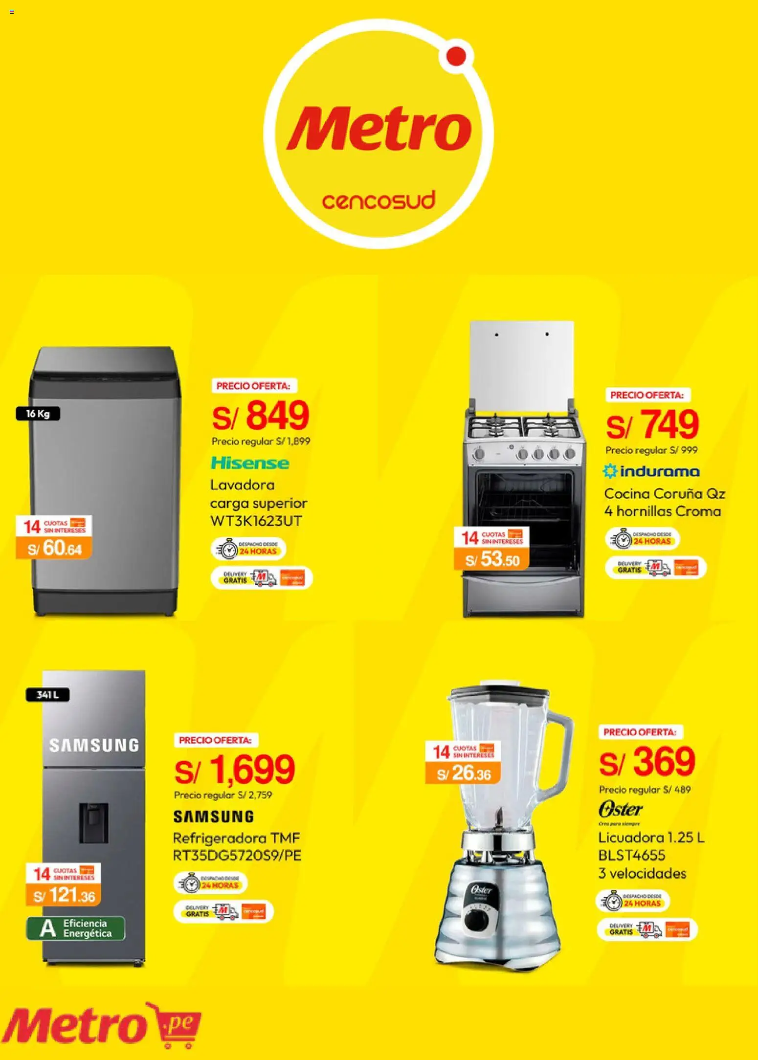 Catálogo Metro válido desde 04.05.2026 | Página: 5 | Productos: Lavadora, Cocina, Licuadora