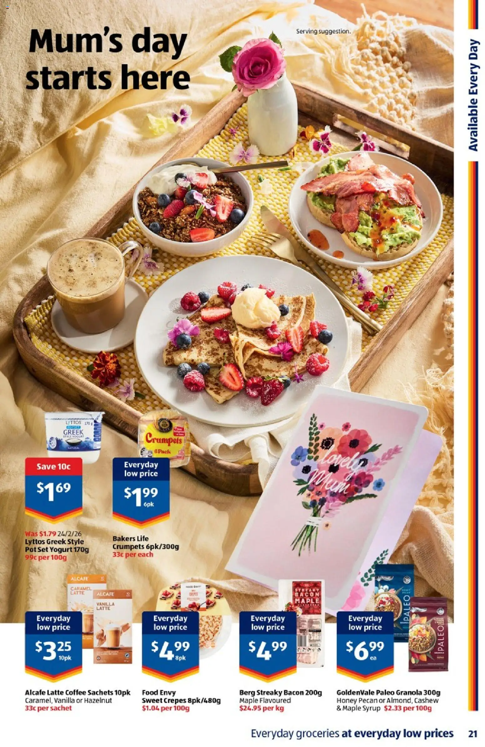 Aldi catalogue - valid from 13.05.2026 | Page: 21 | Products: Bacon, Pot, Crumpets, Coffee