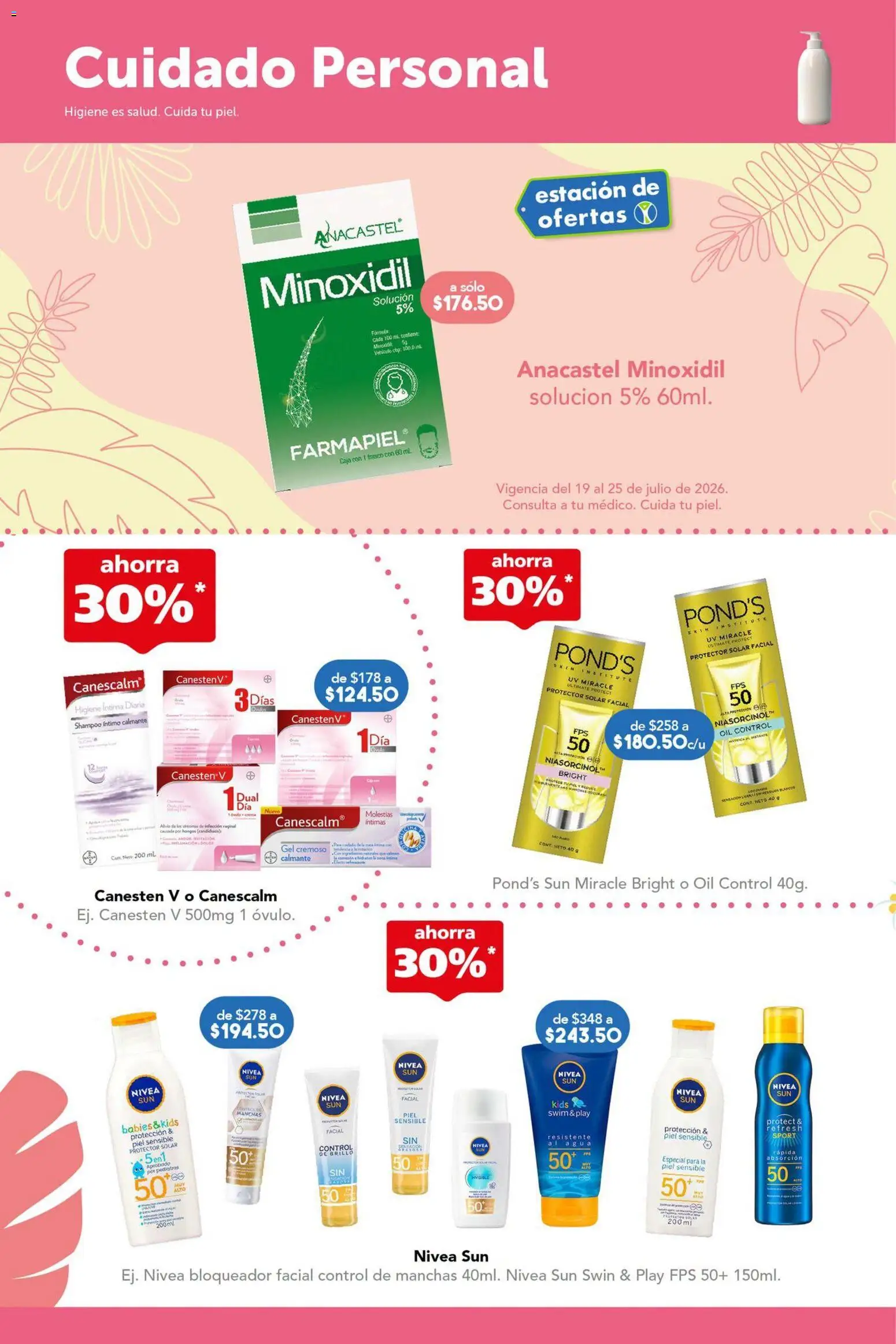 Nuevas ofertas de Farmacia San Pablo válidas en toda la República Mexicana desde el 19/07/2026. ¡Encuentra las mejores ofertas en Farmacia San Pablo catálogo! | Página: 4 | Productos: Frasco, Agua, Bloqueador, Protector solar