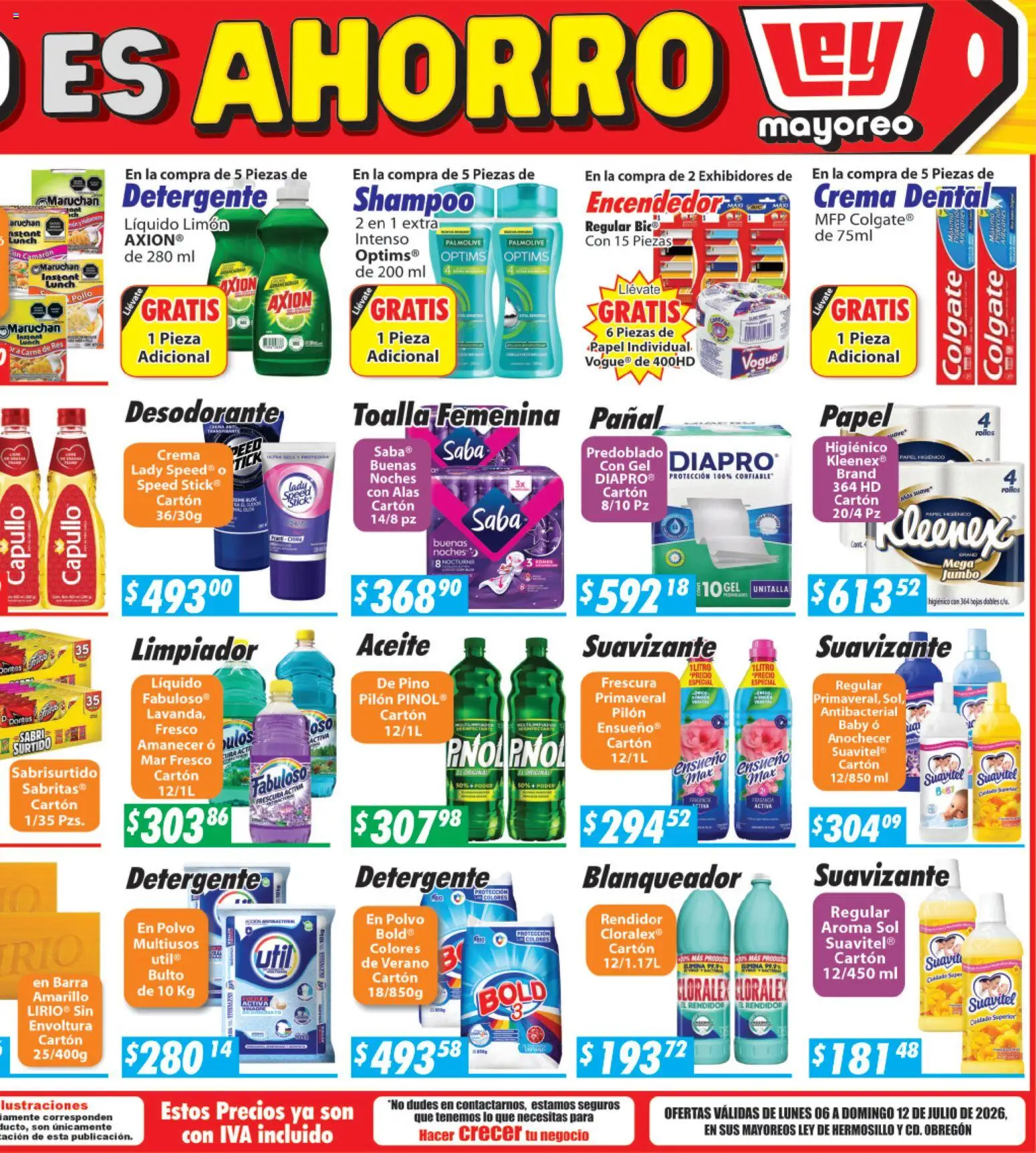 Nuevas ofertas de Casa Ley válidas en toda la República Mexicana desde el 06/07/2026. ¡Encuentra las mejores ofertas en Casa Ley folleto Hermosillo! | Página: 2 | Productos: Desodorante, Aceite, Res, Toalla