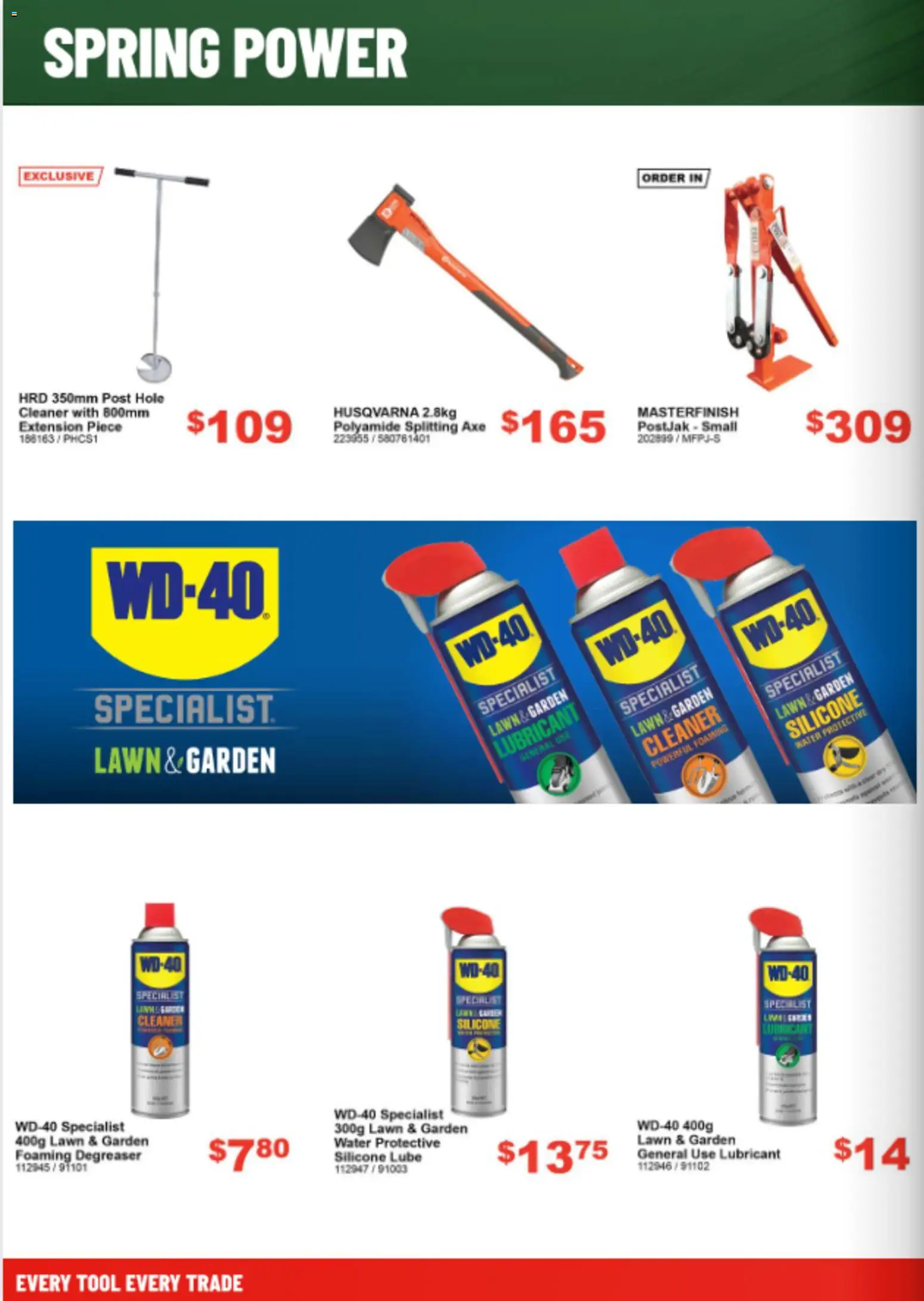 Total Tools catalogue - valid from 01/10/2026 | Page: 18 | Products: Axe, Cleaner, Water, Lubricant