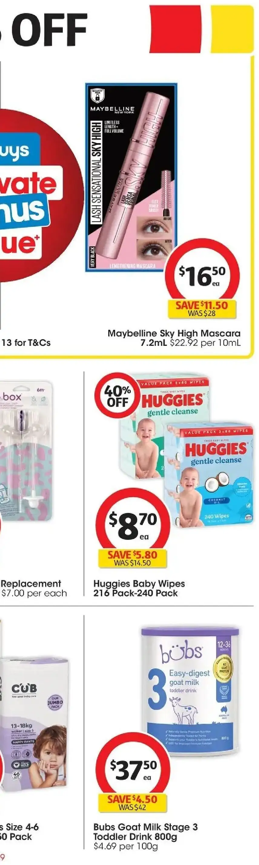 Coles catalogue - valid from 17.06.2026 | Page: 77 | Products: Mascara, Milk, Pants