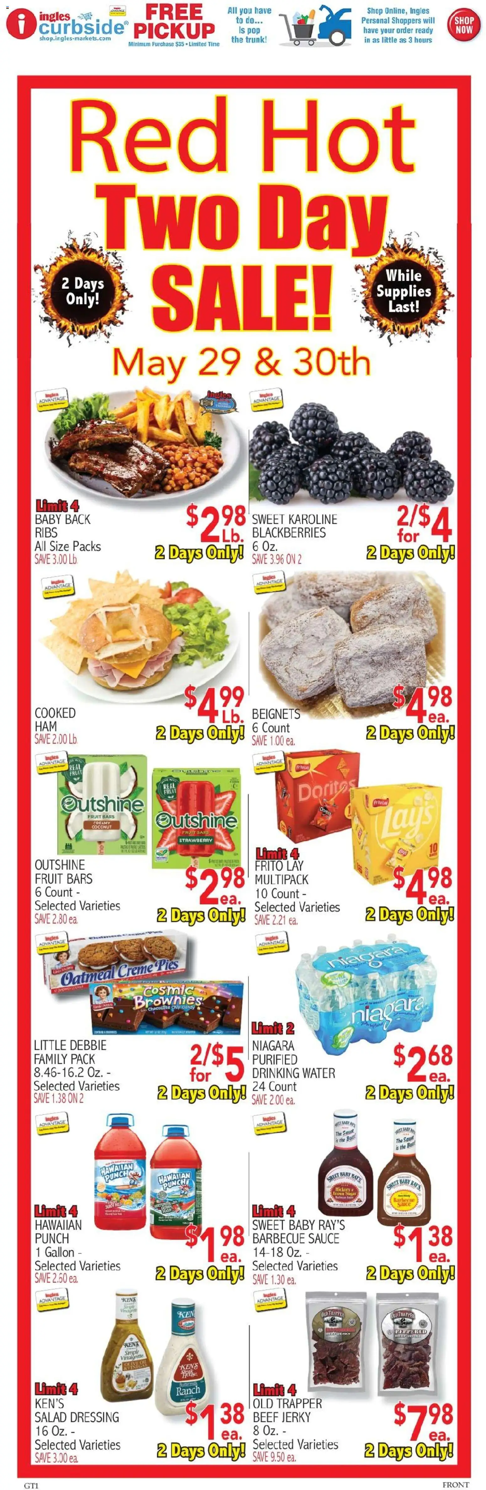 Ingles Weekly Ad - valid from 27.05.2026 | Page: 5 | Products: Beef, Water, Sugar, Watermelon