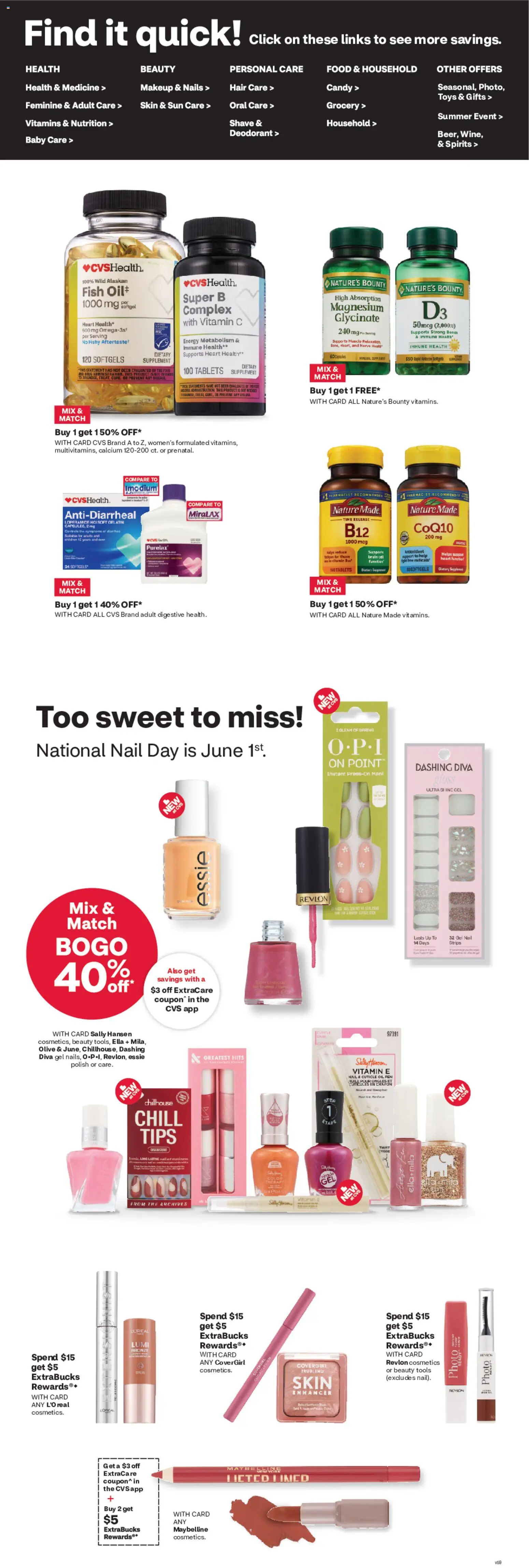 CVS Pharmacy Weekly Ad - WA - valid from 31.05.2026 | Page: 4 | Products: Magnesium, Fish Oil, Pen, Fish