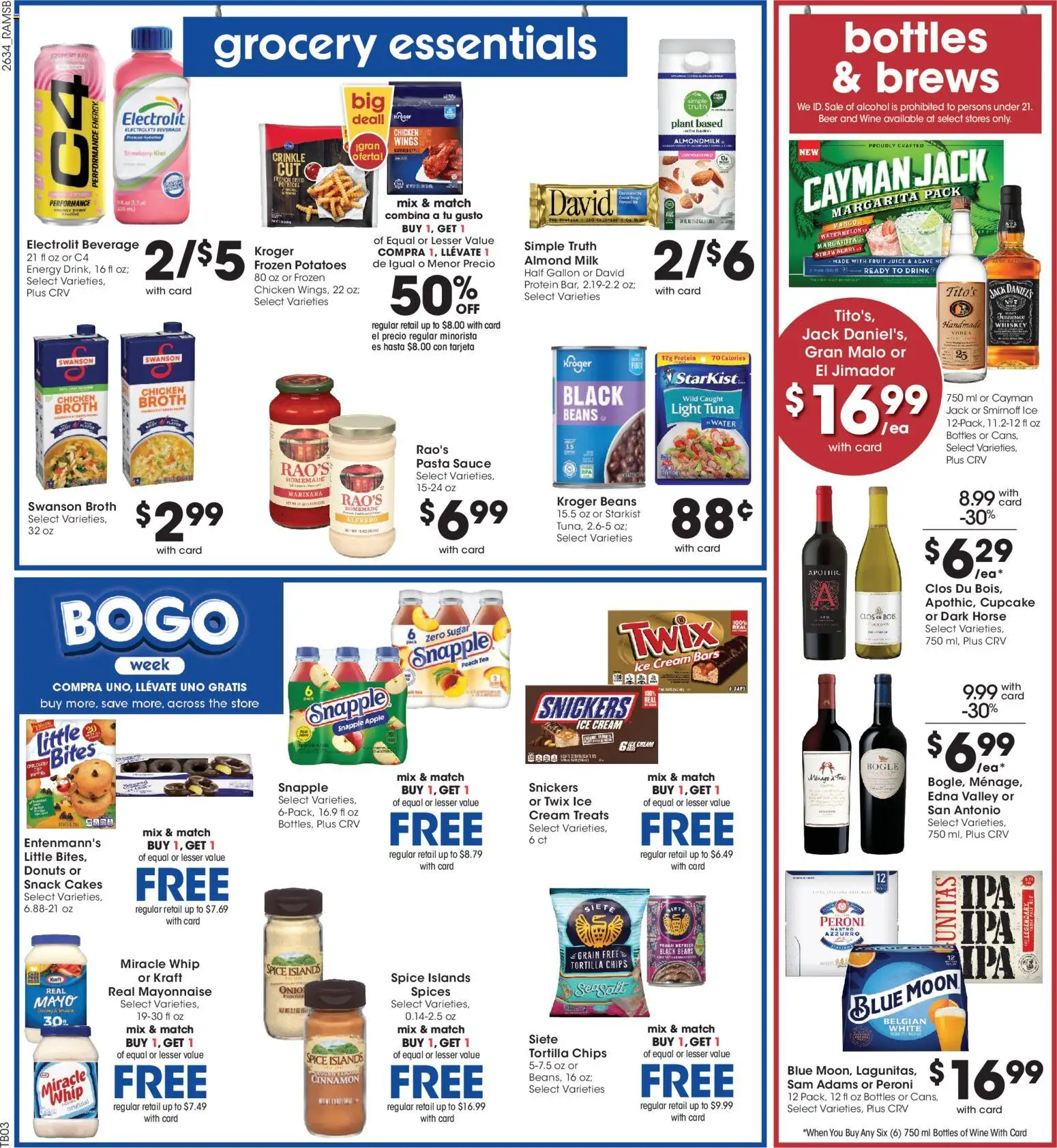 Ralphs Weekly Ad - valid from 09/23/2026 | Page: 7 | Products: Milk, Chips, Whiskey, Ice cream