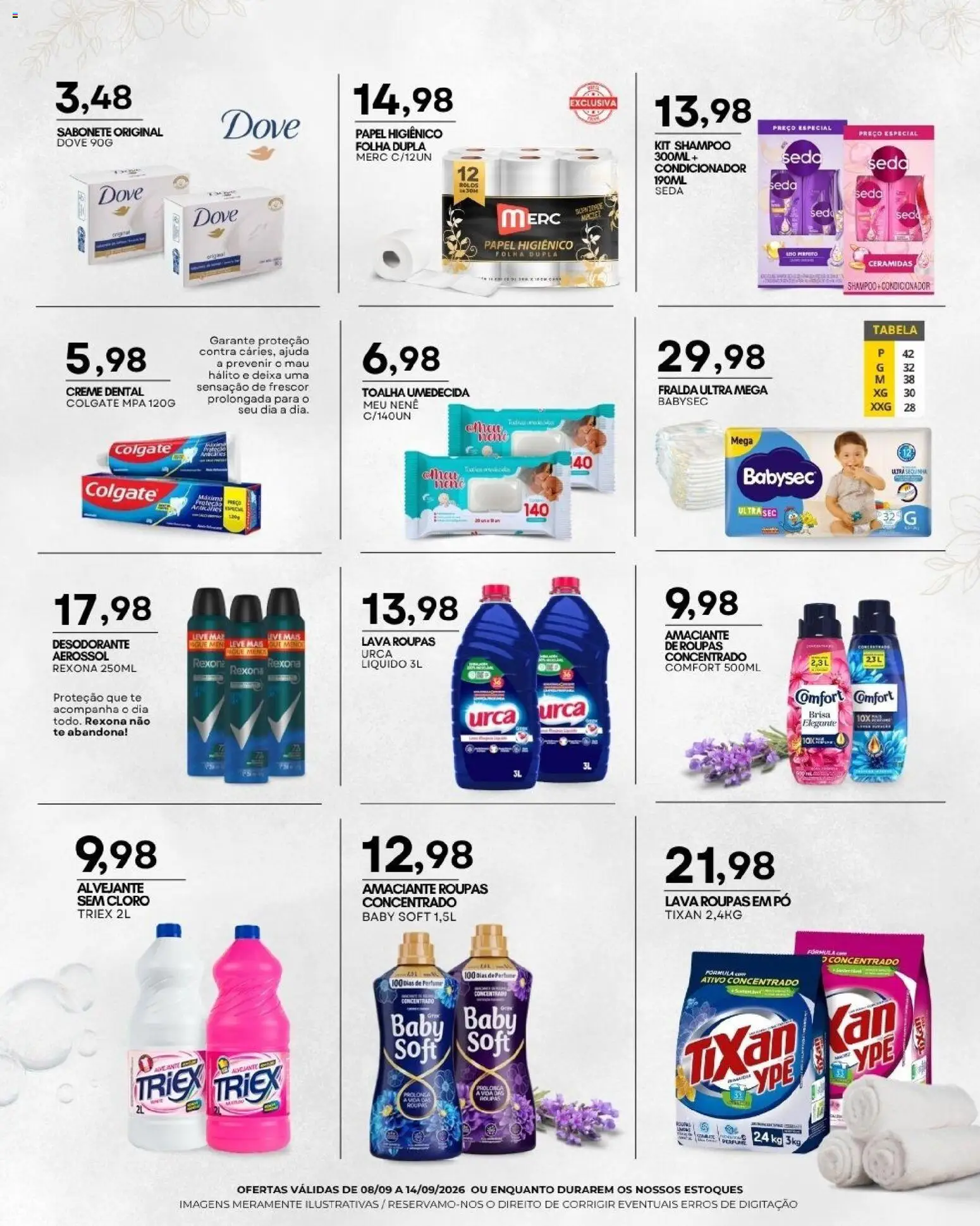 Mercadão Atacadista Folheto - válido de 08/09/2026 | Página: 11 | Produtos: Perfume, Condicionador, Rexona, Creme dental