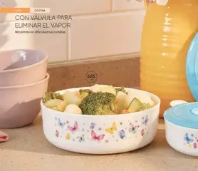 Vista previa de CON VÁLVULA PARA ELIMINAR EL VAPOR, Recalienta sin dificultad tus comidas., nuevo folleto de la tienda, válido en México a partir del 10/07/2026 | Página: 194 | Productos: Cocina, Válvula