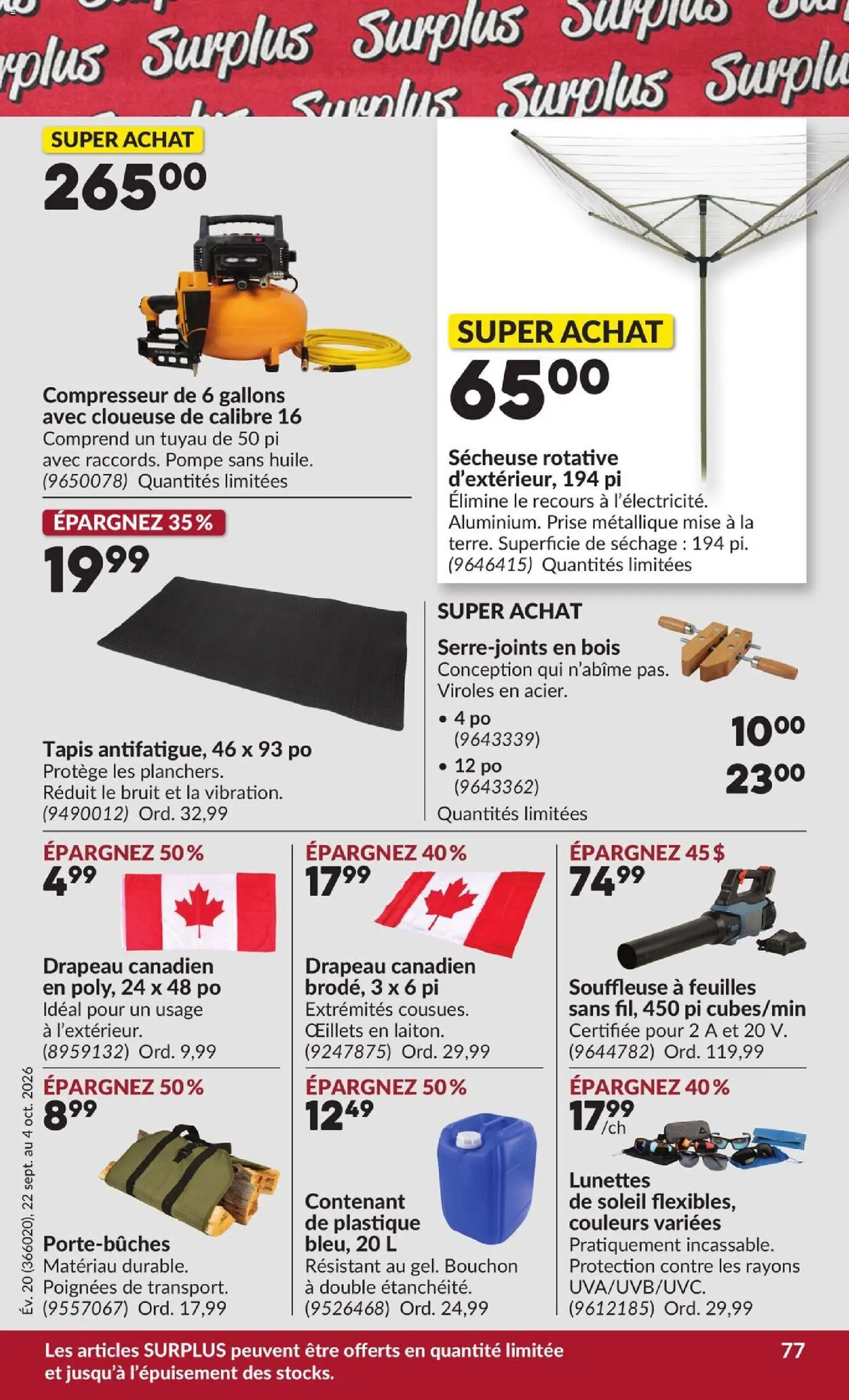 Princess Auto flyer valid from Sep 22, 2026 | Page: 82