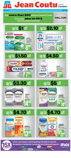 Preview of Jean Coutu flyer - Haleon Insert from shop Jean Coutu valid from Oct 15, 2026