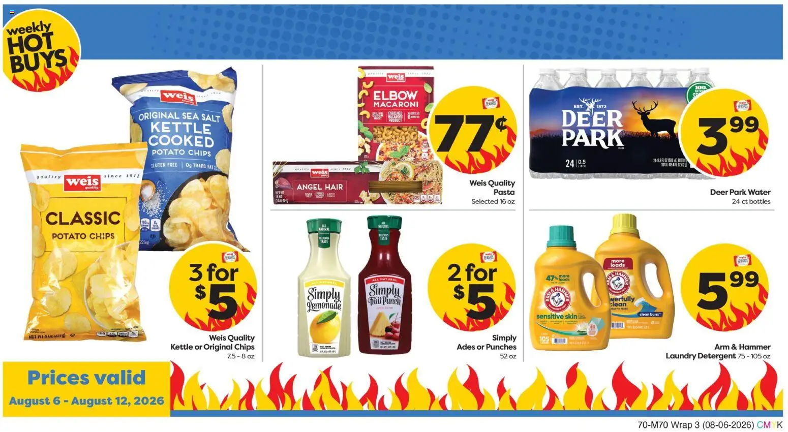 Weis Grand Opening - valid from 08/06/2026 | Page: 3 | Products: Chips, Fruit, Lemonade, Kettle