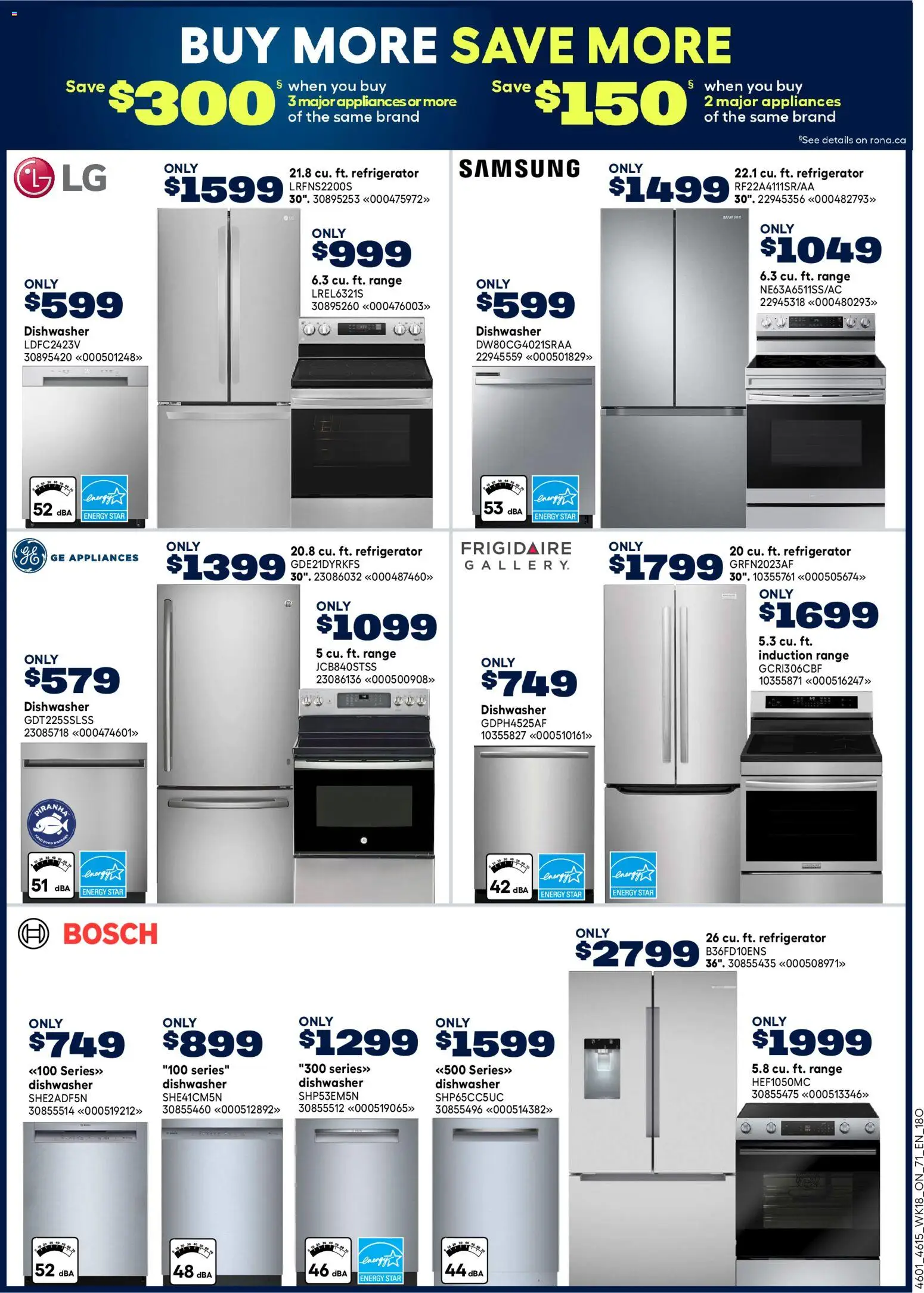 Rona flyer valid from 28.05.2026 | Page: 19 | Products: Refrigerator, Dishwasher