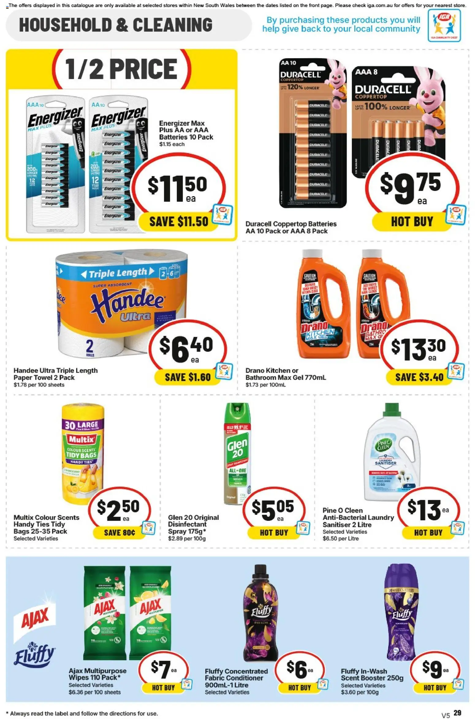 IGA catalogue - valid from 12/08/2026 | Page: 29 | Products: Household, Laundry, Multipurpose, Bathroom