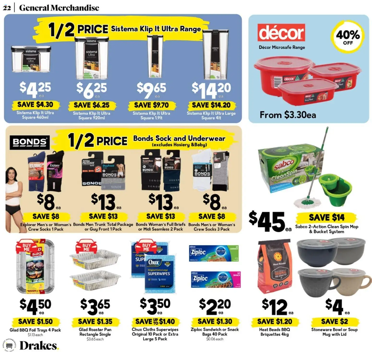 Drakes catalogue - valid from 15.04.2026 | Page: 22 | Products: Hosiery, Mop, Socks, Soup