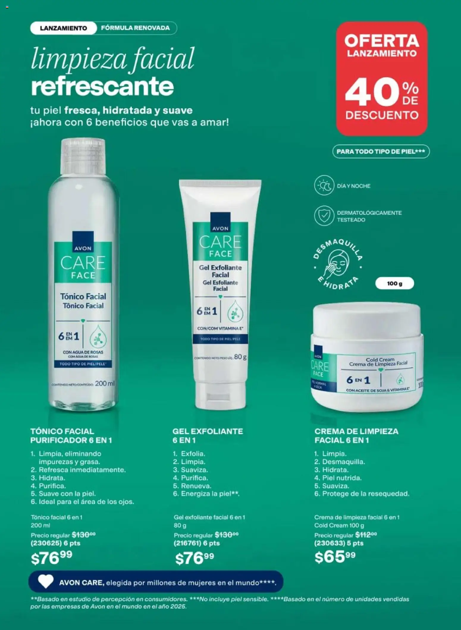 Nuevas ofertas de AVON válidas en toda la República Mexicana desde el 21/08/2026. ¡Encuentra las mejores ofertas en AVON campaña 13 2026! | Página: 7 | Productos: Crema, Exfoliante facial, Agua, Purificador