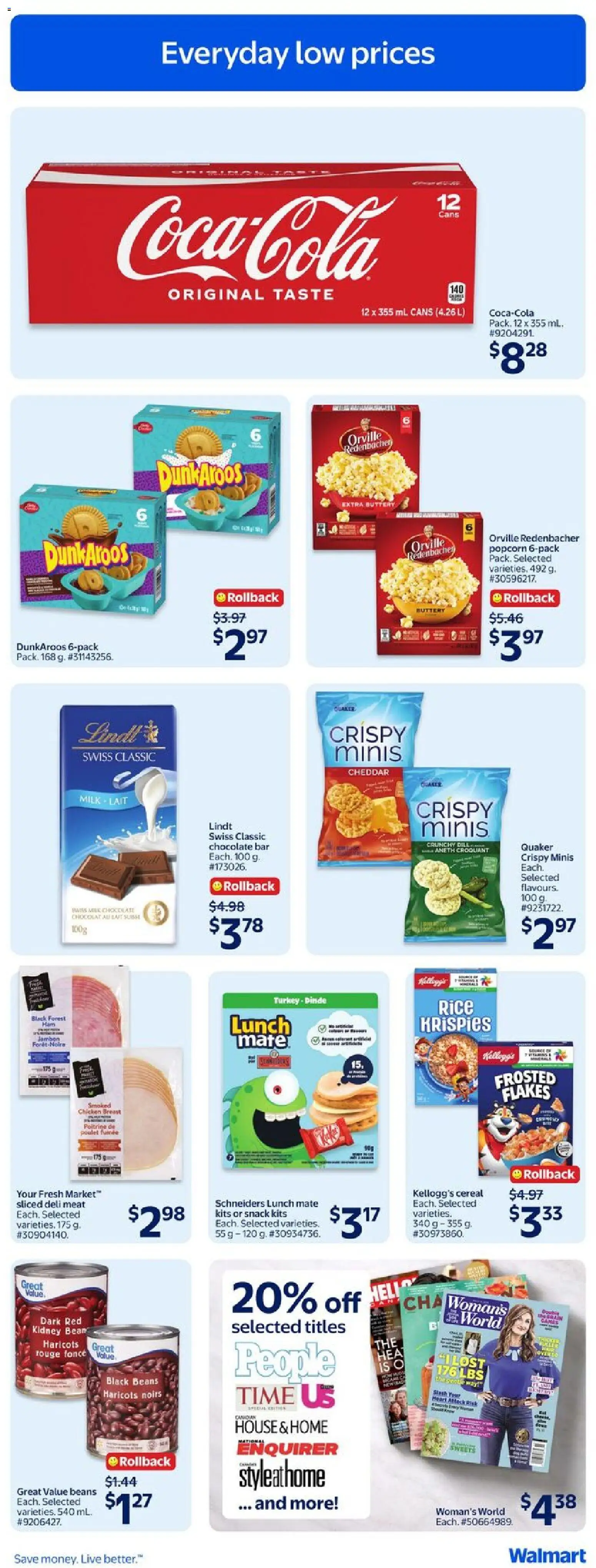 Walmart flyer valid from 09.04.2026 | Page: 18 | Products: Rice, Flakes, Turkey, Chocolate
