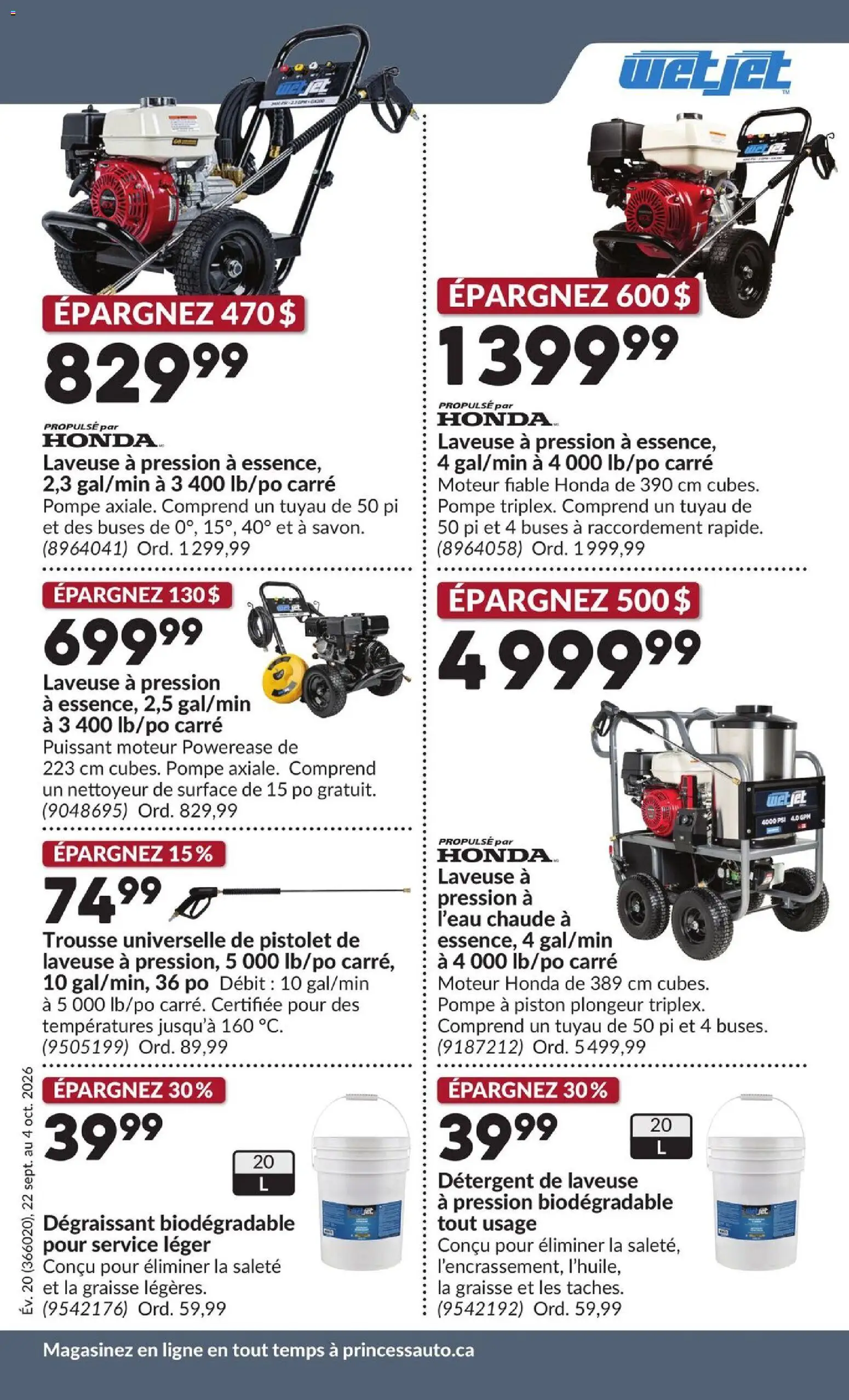 Princess Auto flyer valid from Sep 22, 2026 | Page: 14 | Products: Detergent