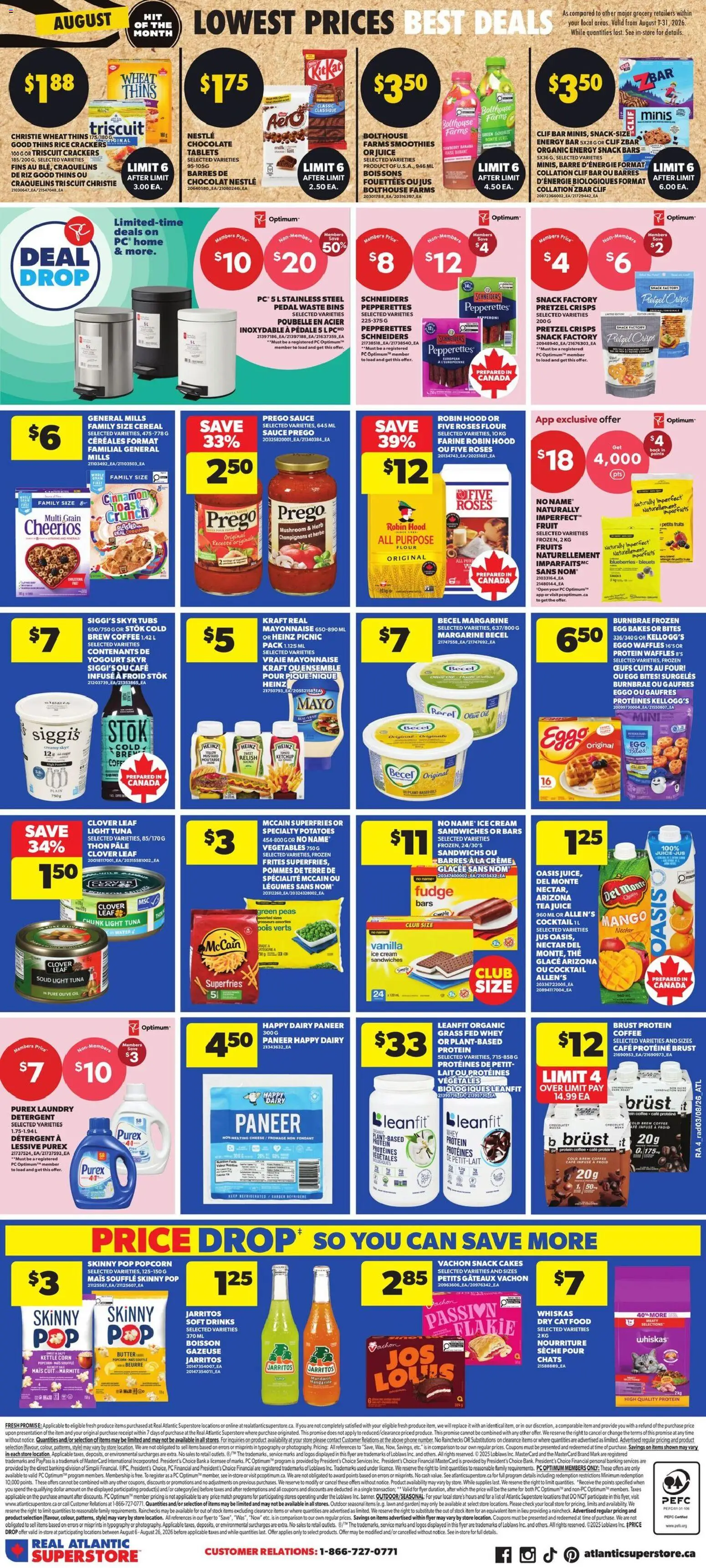 Atlantic Superstore flyer valid from Aug 6, 2026 | Page: 2 | Products: Rice, Ketchup, Phone, Chocolate