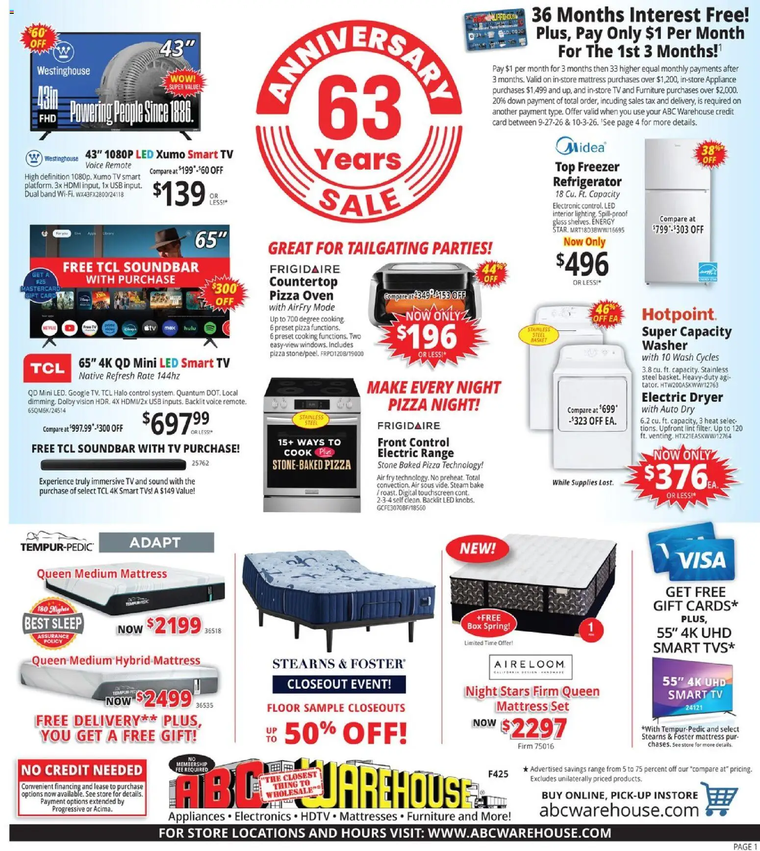 ABC Warehouse Weekly Ad - valid from 09/27/2026 | Page: 1