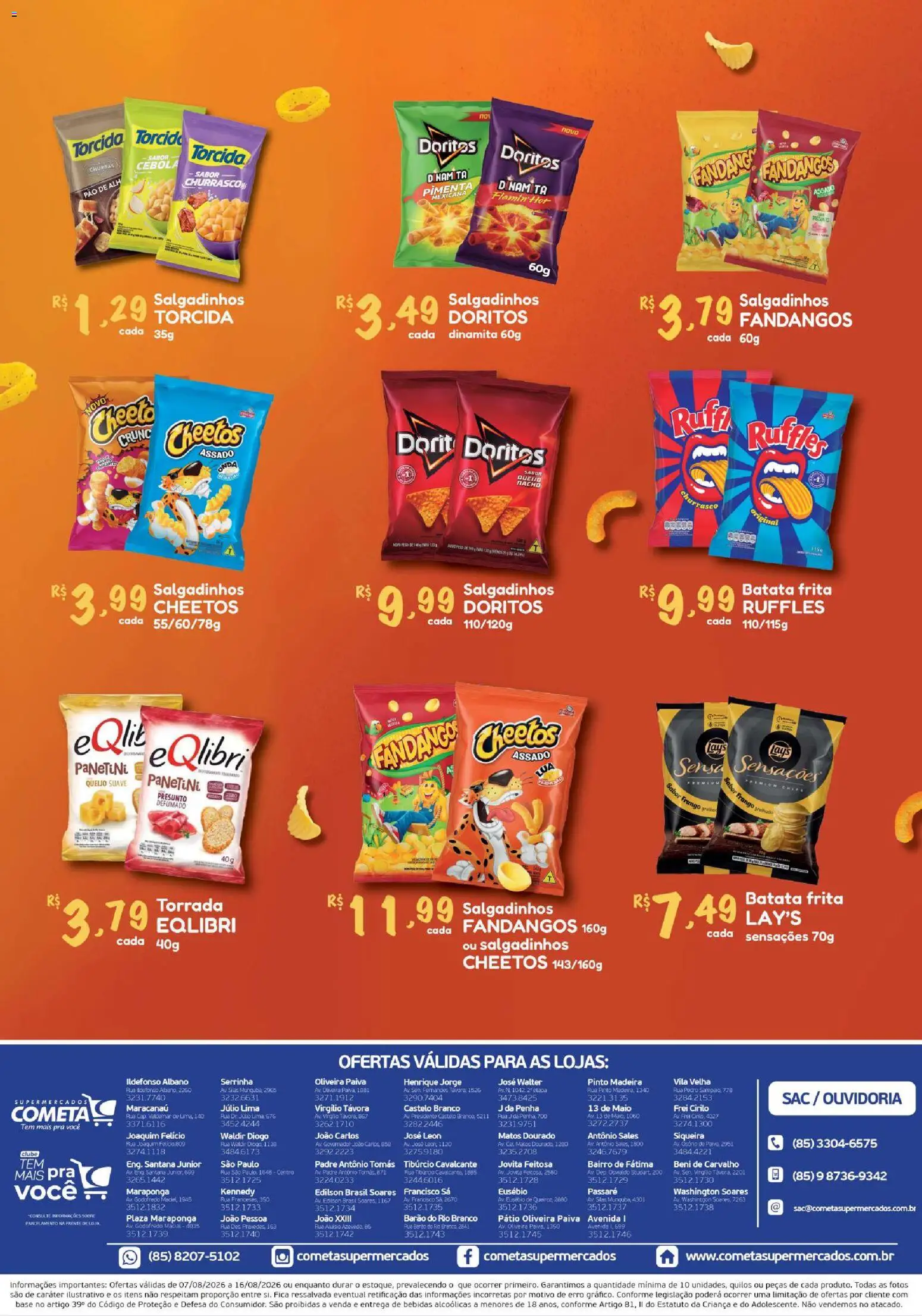 Cometa Supermercados Folheto - válido de 07/08/2026 | Página: 2 | Produtos: Pimenta, Maiô, Queijo, Pão