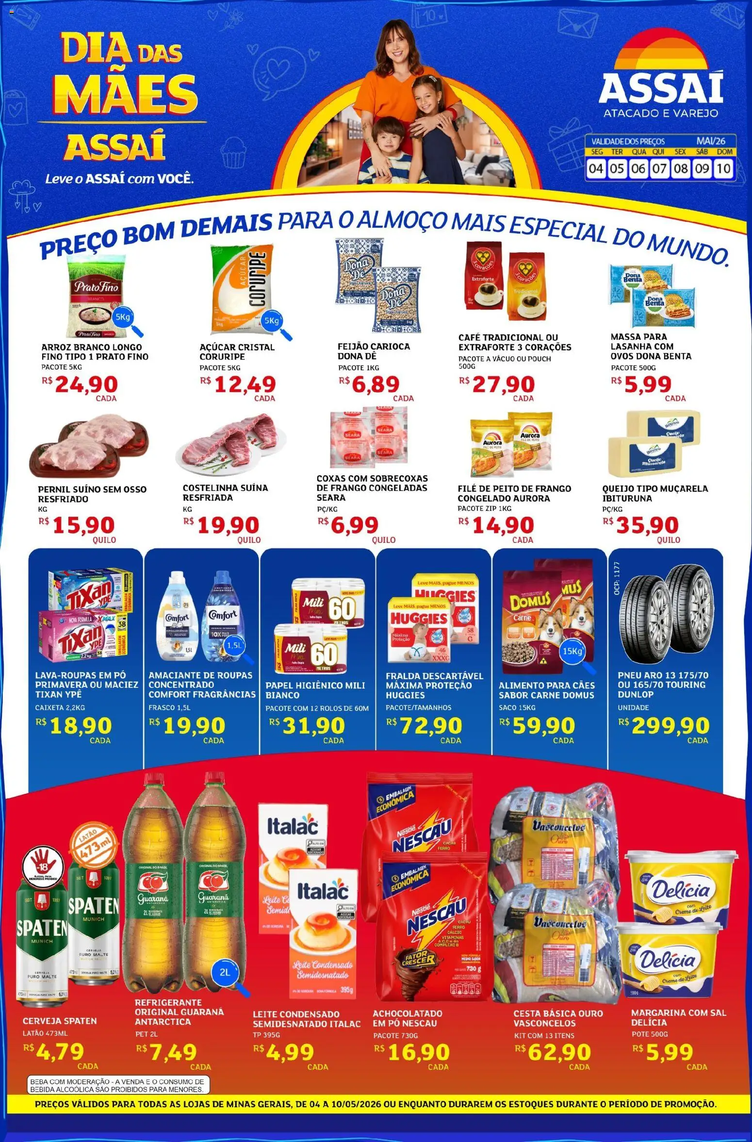 Assaí Atacadista Folheto - válido de 04.05.2026 | Página: 1 | Produtos: Nescau, Cesta, Creme, Amaciante