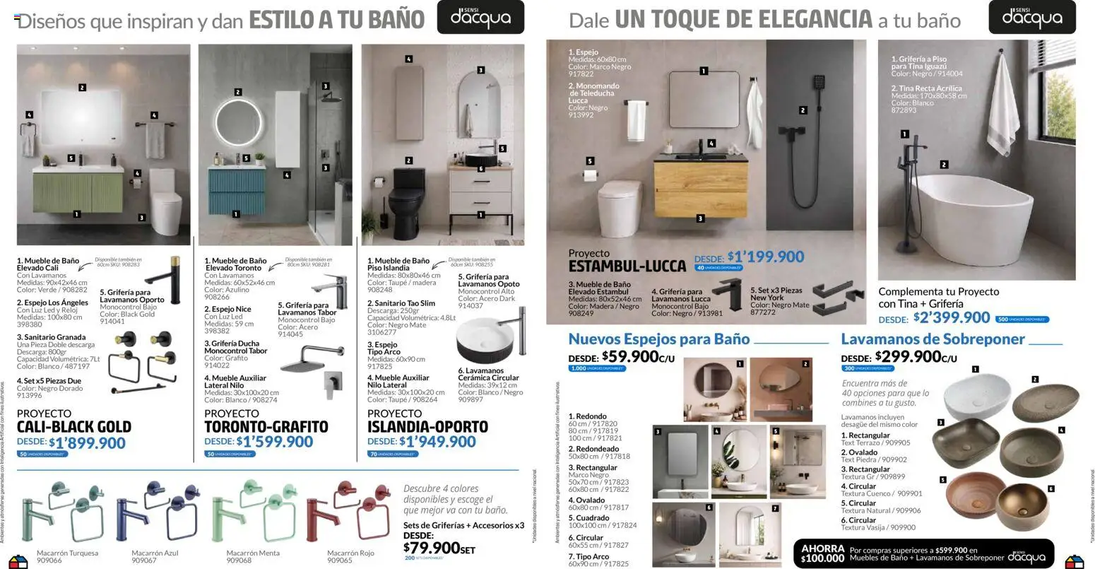 Homecenter revista - valida desde el 08/09/2026 | Página: 8 | Productos: Sanitario, Lavamanos, Cerámica, Baño