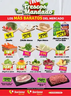 Vista previa de Soriana Frescos del Mandado Mercado: Coah, Chih y Dur (excepto Torreón y Saltillo), nuevo folleto de la tienda, válido en México a partir del 05.05.2026