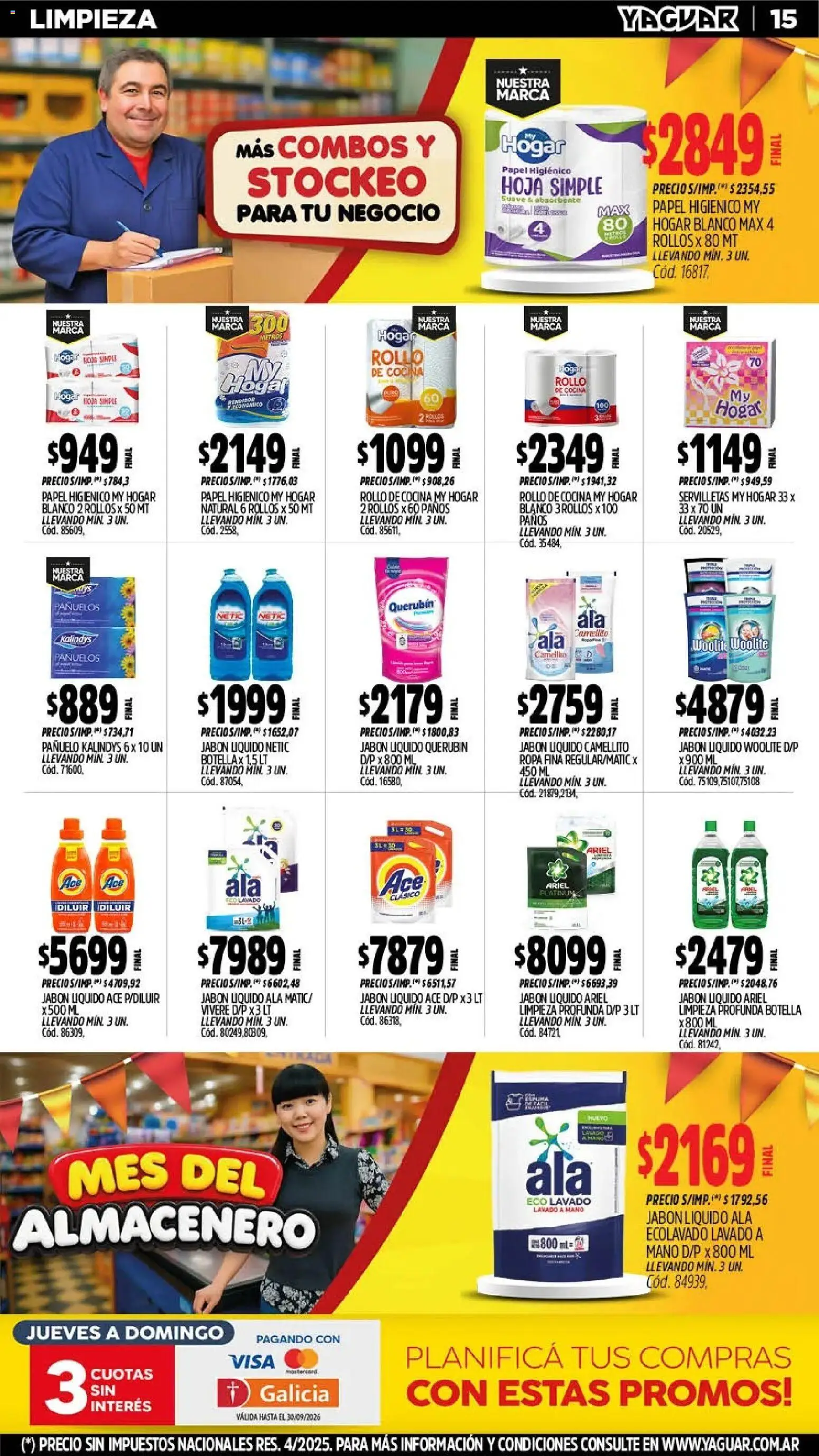 Yaguar - Oferta Semanal Chaco │ válido desde el 21/09/2026 | Página: 15 | Productos: Pañuelo, Botella, Cocina, Jabón líquido