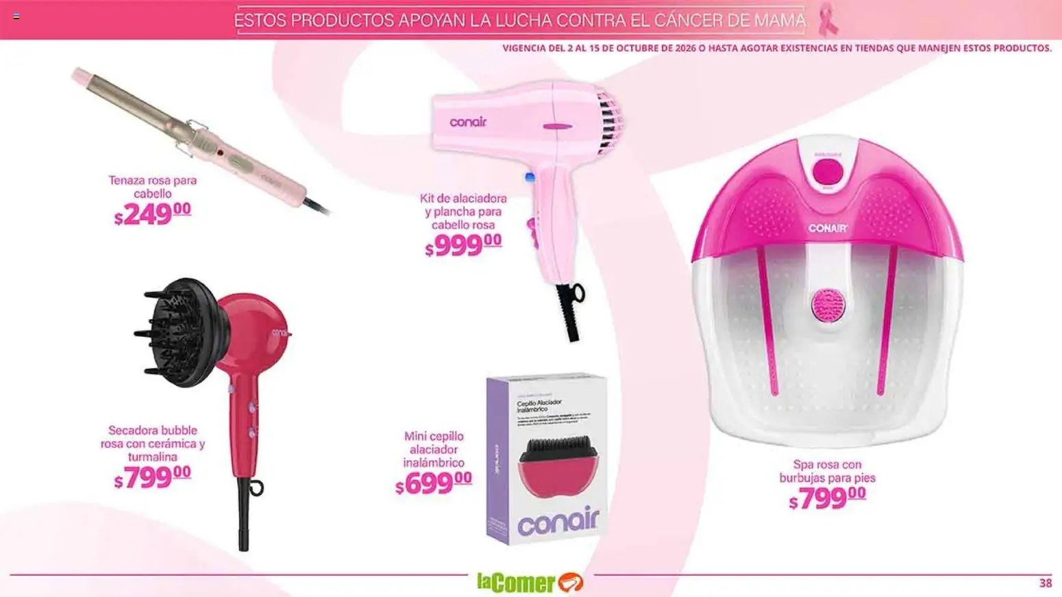 Nuevas ofertas de La Comer válidas en toda la República Mexicana desde el 02/10/2026. ¡Encuentra las mejores ofertas en La Comer folleto es la tienda rosa! | Página: 38