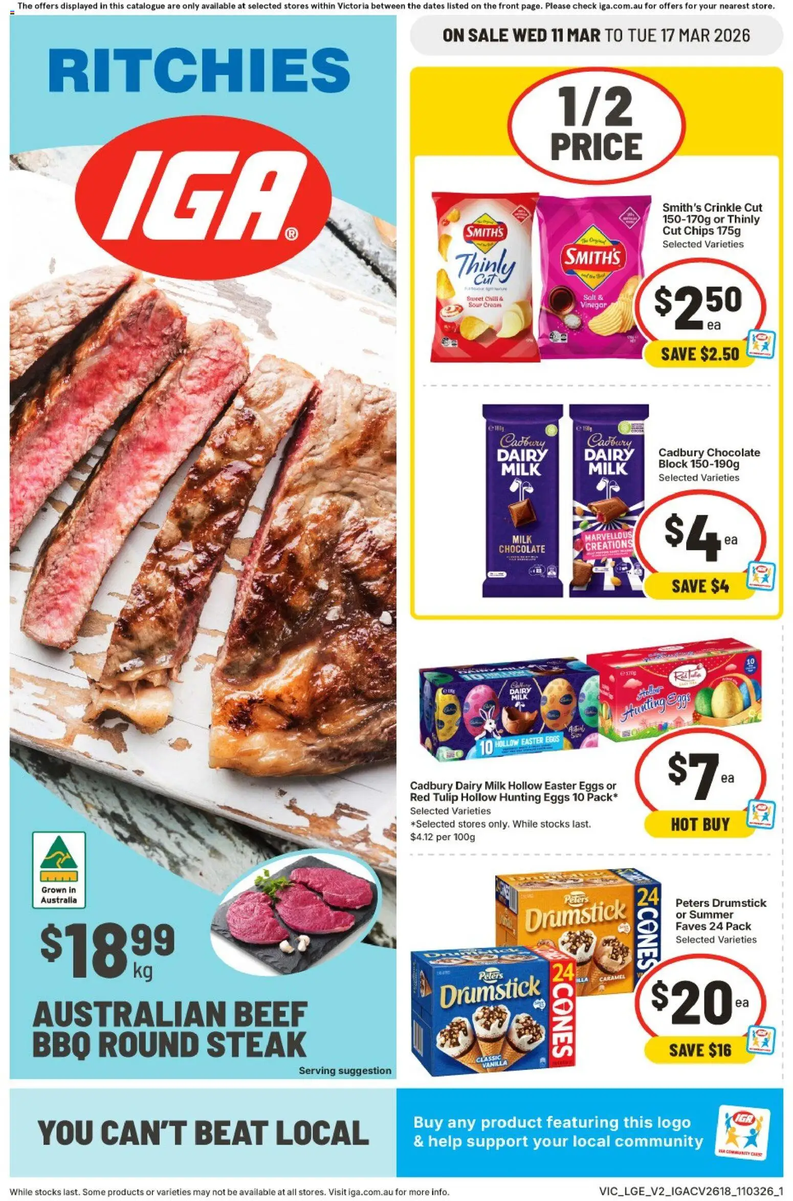 Ritchies catalogue - valid from 11.03.2026 | Page: 1 | Products: Eggs, Sour cream, Beef, Chips