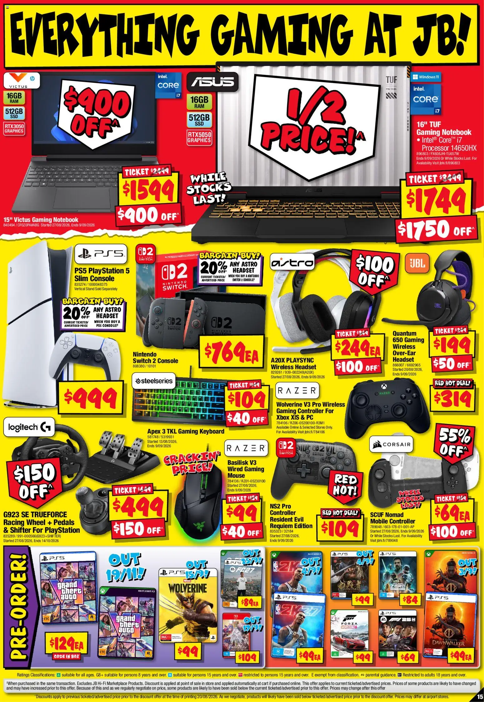 JB Hi-Fi catalogue - valid from 03/09/2026 | Page: 15 | Products: Cart, Pc, Playstation, Mobile