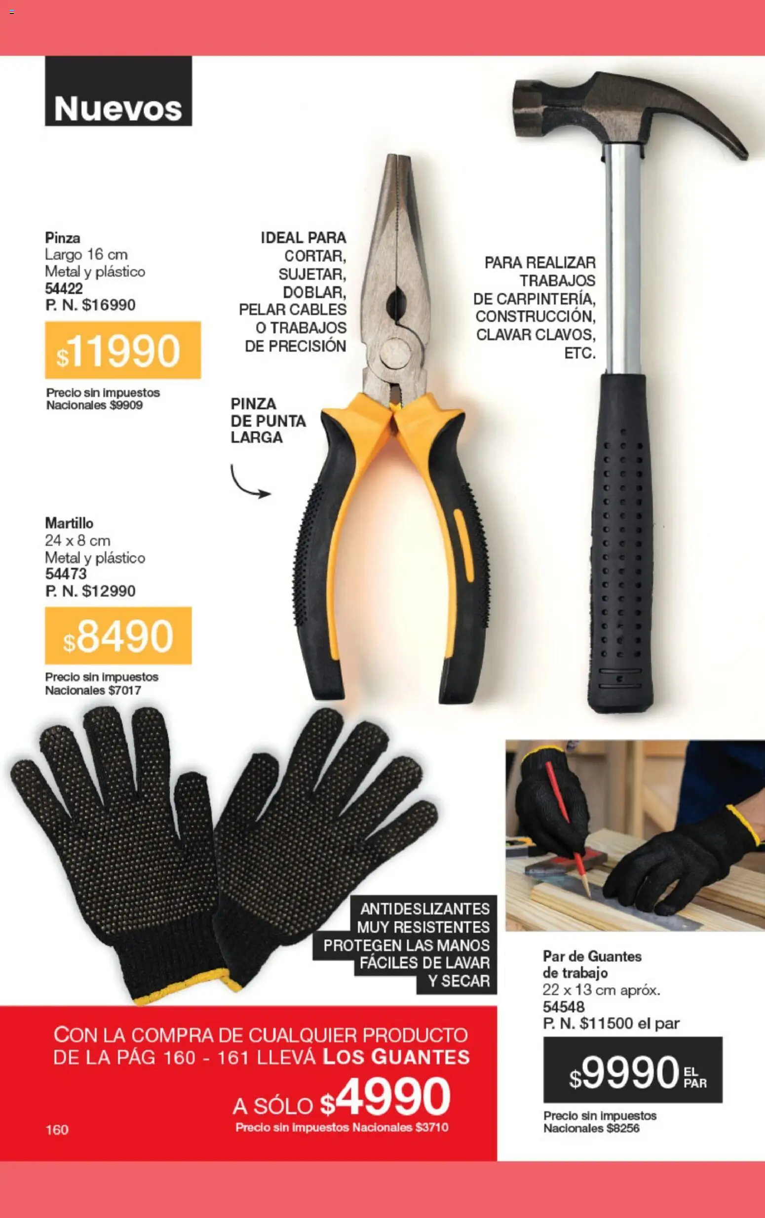 Gigot catálogo 02 │ válido desde el 01/02/2026 | Página: 166 | Productos: Martillo, Pinza, Guantes