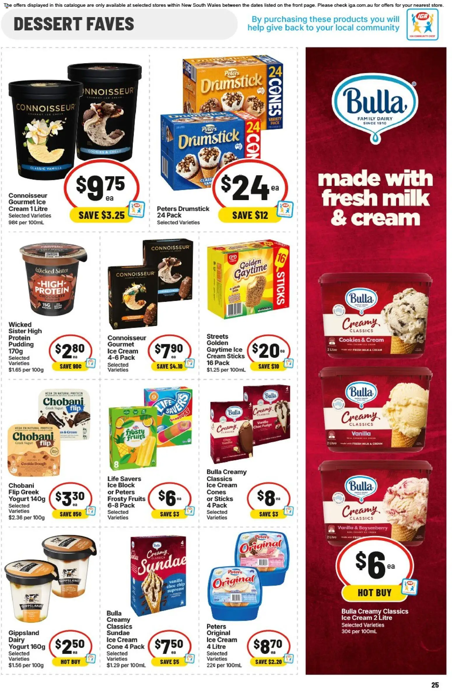 IGA catalogue - valid from 12/08/2026 | Page: 25 | Products: Milk, Dairy, Cream, Greek yogurt