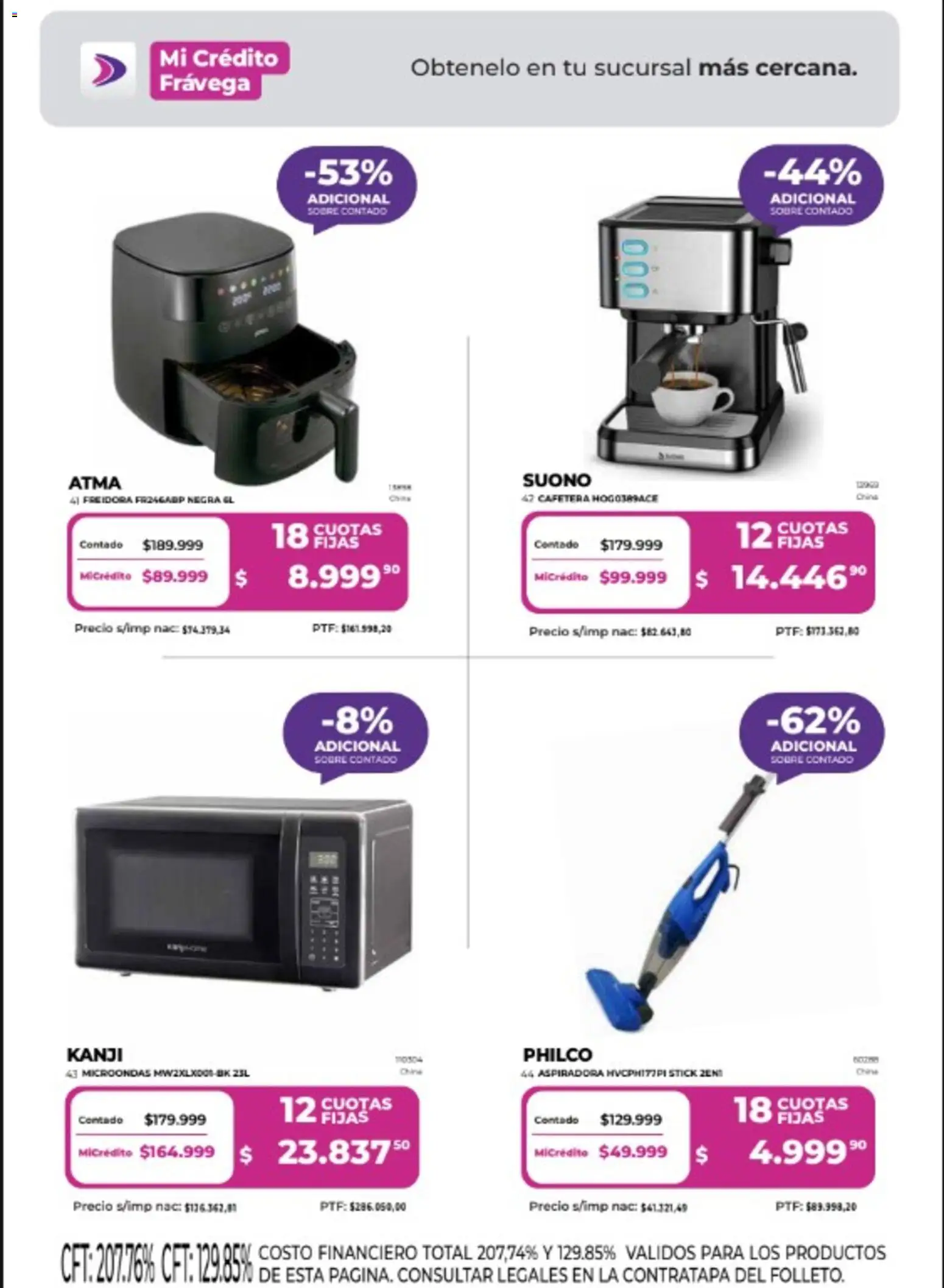 Frávega ofertas │ válido desde el 06.05.2026 | Página: 11 | Productos: Cafetera, Freidora, Sobre, Microondas
