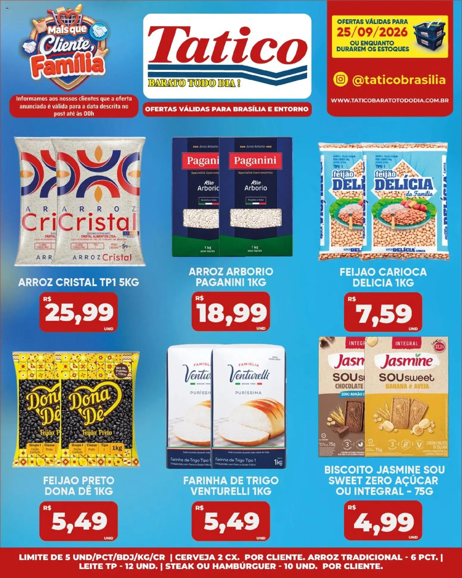 Tatico Folheto - válido de 25/09/2026 | Página: 15 | Produtos: Ferro, Feijão, Biscoito, Hambúrguer