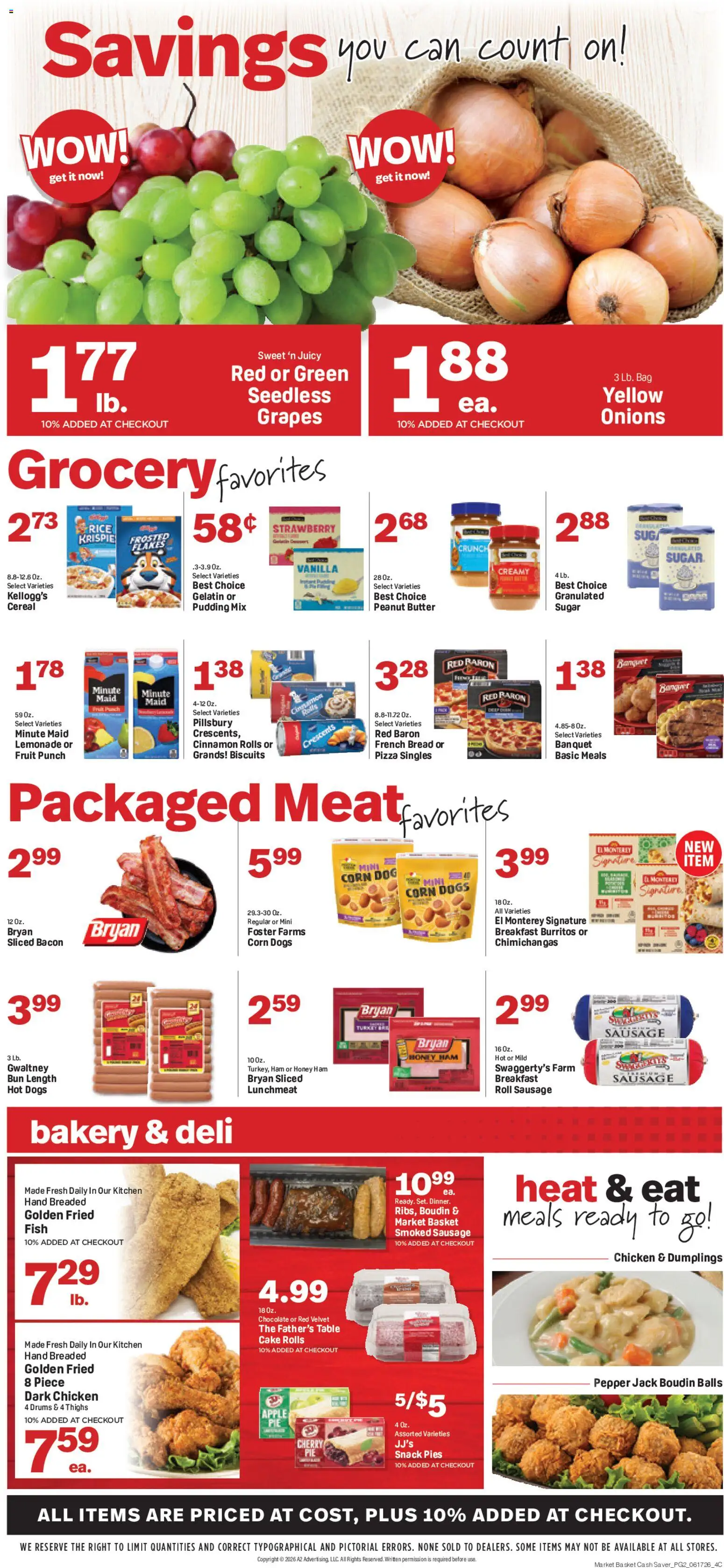 Market Basket Cash Saver - valid from 17.06.2026 | Page: 2 | Products: Corn, Ham, Pepper, Hot Dogs