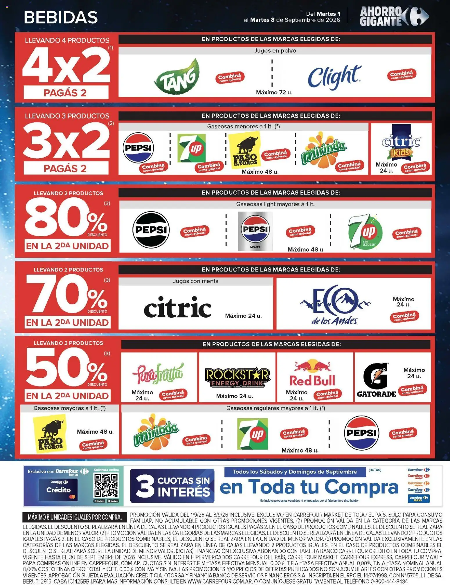 Carrefour - Ofertas │ válido desde el 01/09/2026 | Página: 49 | Productos: Teléfono, Pepsi, Bebidas, Polvo
