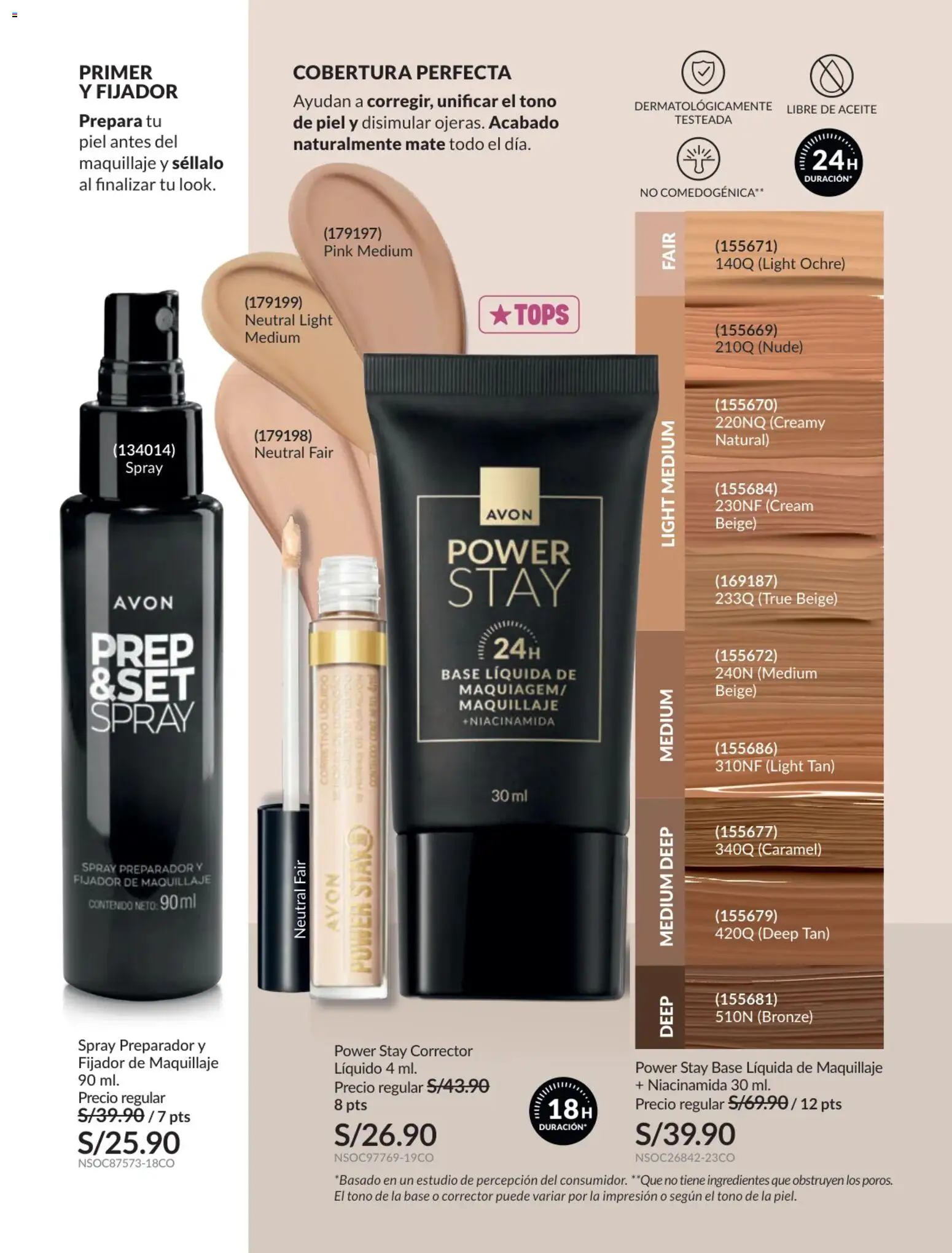 Catálogo Avon válido desde 17.06.2026 | Página: 38 | Productos: Aceite, Maquillaje, Corrector