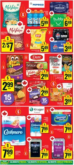 Preview of Food Basics weekly flyer / circulaire from shop Food Basics valid from Jul 2, 2026 | Page: 4 | Products: Chips, Cookies, Sponge, Chocolate