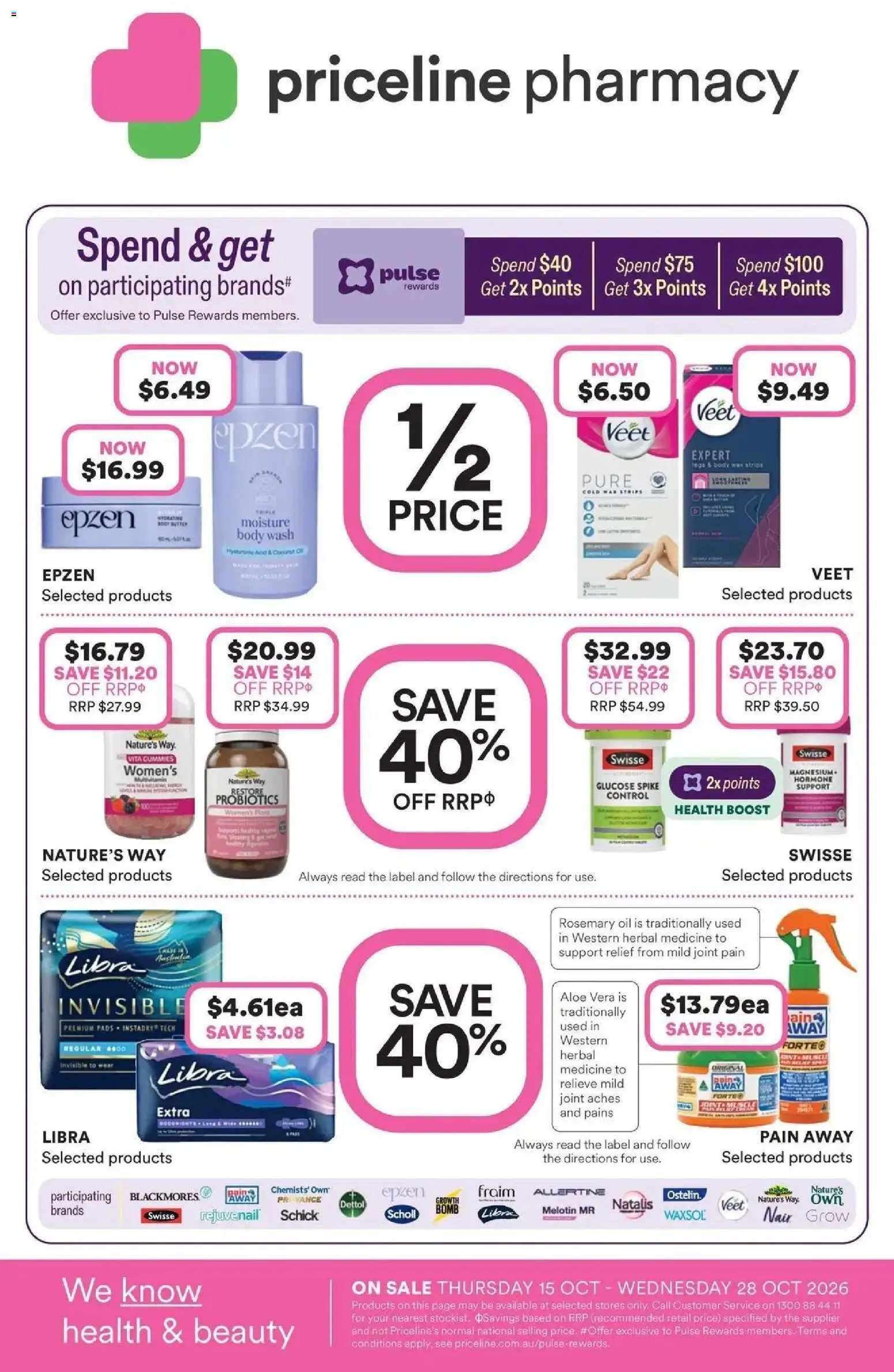 Priceline Pharmacy catalogue Armidale - 15/10/2026 > weekly / monthly specials | Page: 40