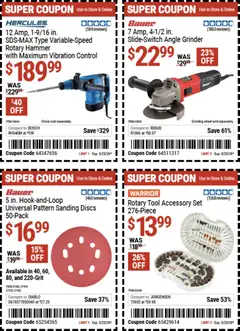 Preview of Harbor Freight weekly ads valid from 11.05.2026 | Page: 18 | Products: Rotary Tool, Hammer, Chisel, Grinder