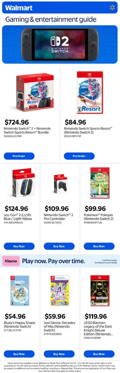 Preview of Walmart flyer - Gaming & entertainment guide from shop Walmart valid from Oct 15, 2026
