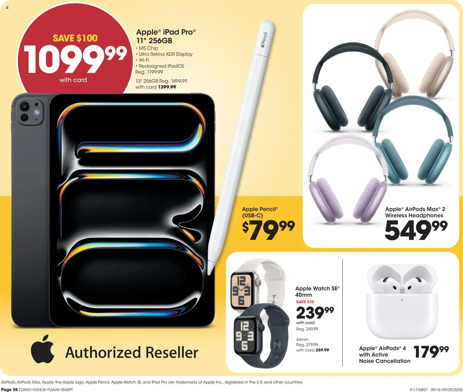 Fred Meyer Home & Apparel - valid from 09/16/2026 | Page: 9 | Products: Pencil, Watch, Headphones, Ipad