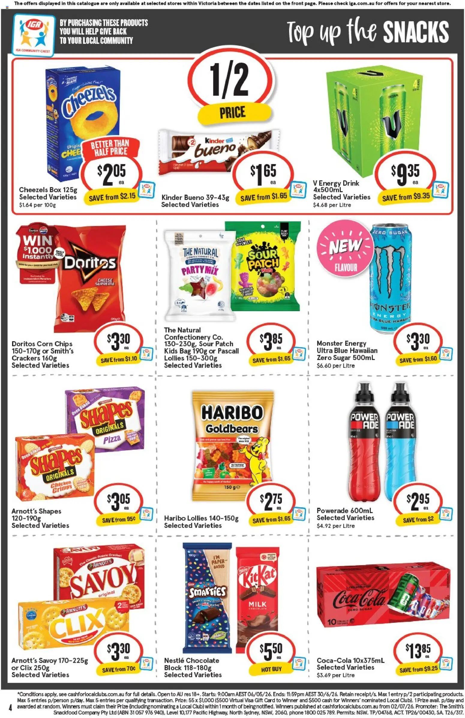 IGA catalogue - valid from 17.06.2026 | Page: 5 | Products: Crackers, Chocolate, Lollies, Phone