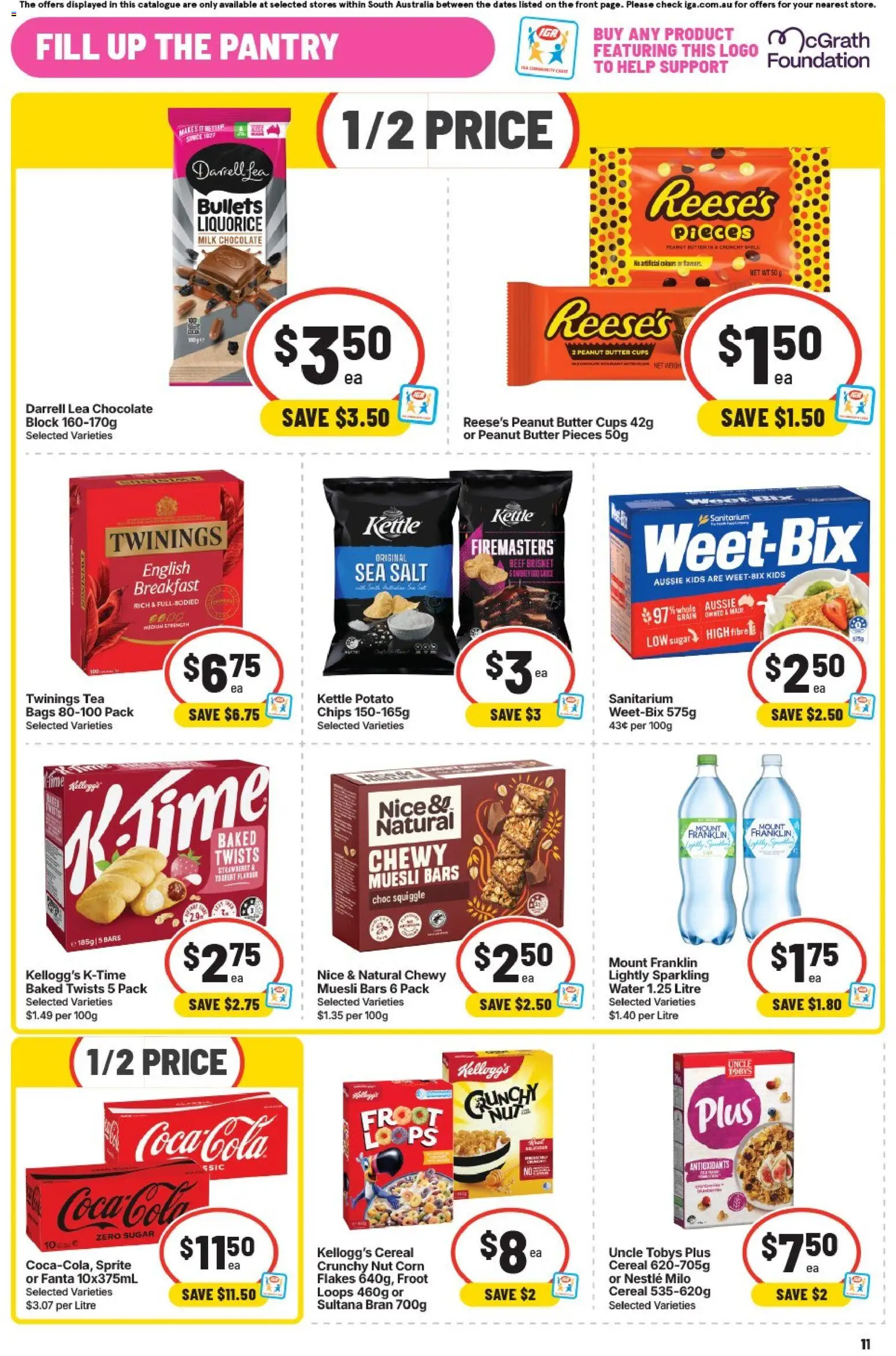 IGA catalogue - valid from 23/09/2026 | Page: 11 | Products: Crackers, Chocolate, Cream, Foundation